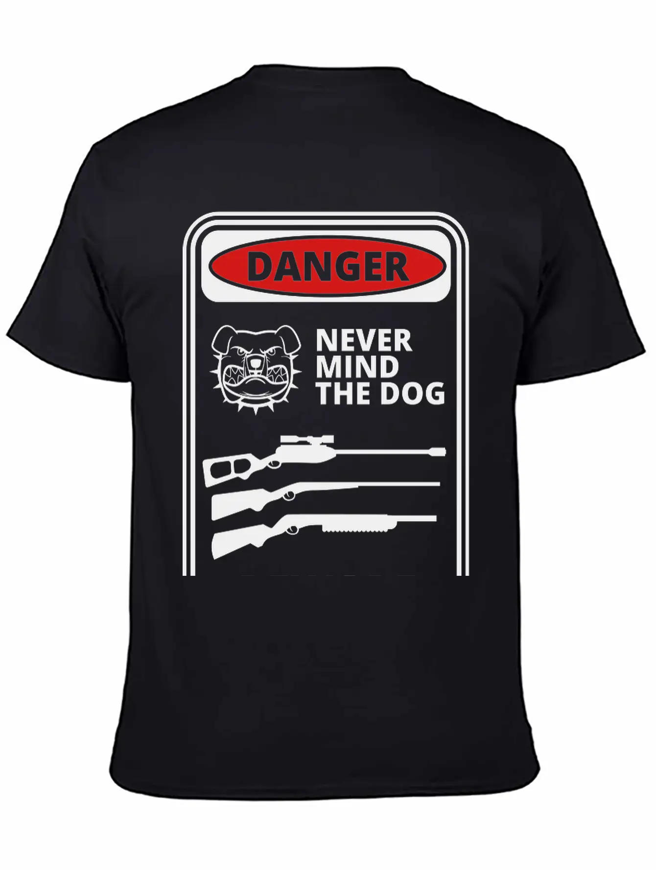 Danger Sign Unisex Short Sleeve Soft Cotton T-Shirt – Casual Everyday Wear