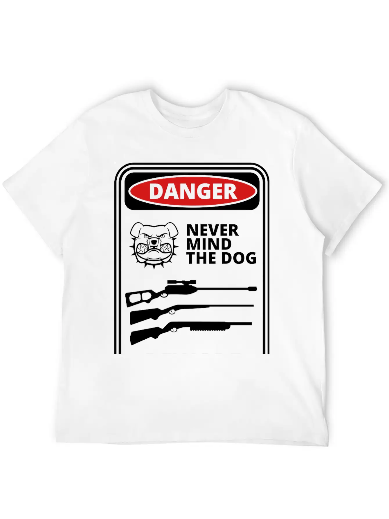 Danger Sign Unisex Short Sleeve Soft Cotton T-Shirt – Casual Everyday Wear