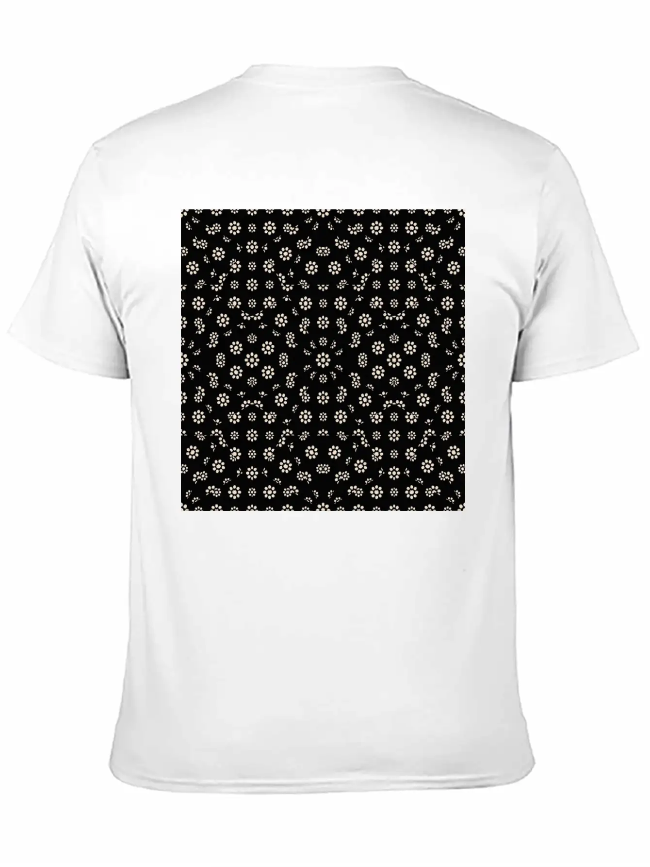 Dark Ditsy Floral Pattern Timeless Short Sleeve Tee – Comfy And Minimalist Design