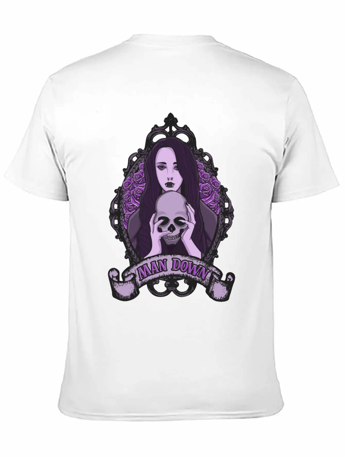 Dark Goth Man Down Vampire Girl Nose Ring Essential Unisex Summer Tee – Soft Cotton Casual Fit