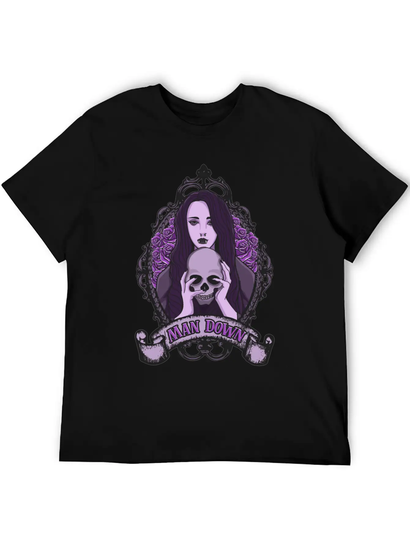 Dark Goth Man Down Vampire Girl Nose Ring Essential Unisex Summer Tee – Soft Cotton Casual Fit