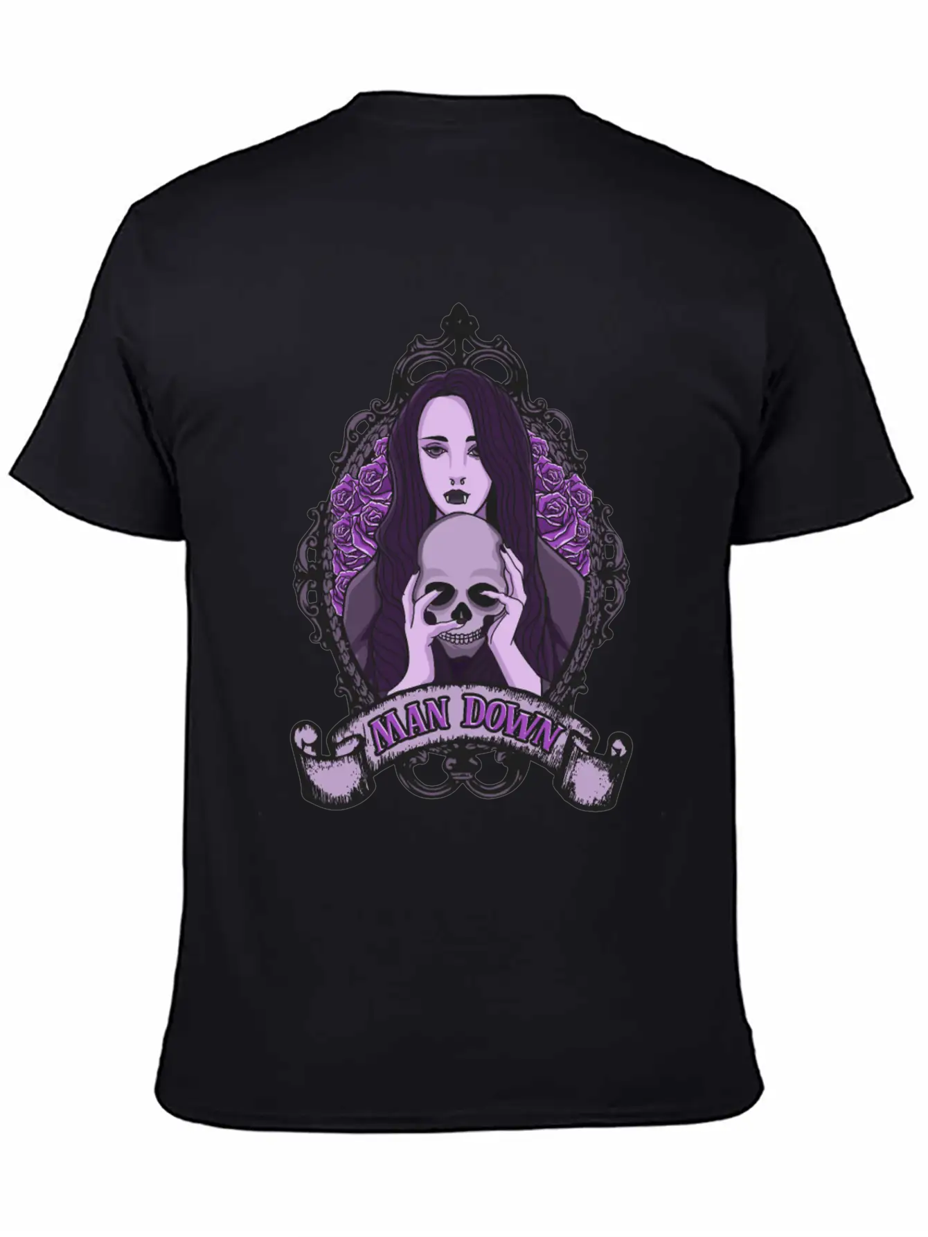 Dark Goth Man Down Vampire Girl Nose Ring Essential Unisex Summer Tee – Soft Cotton Casual Fit