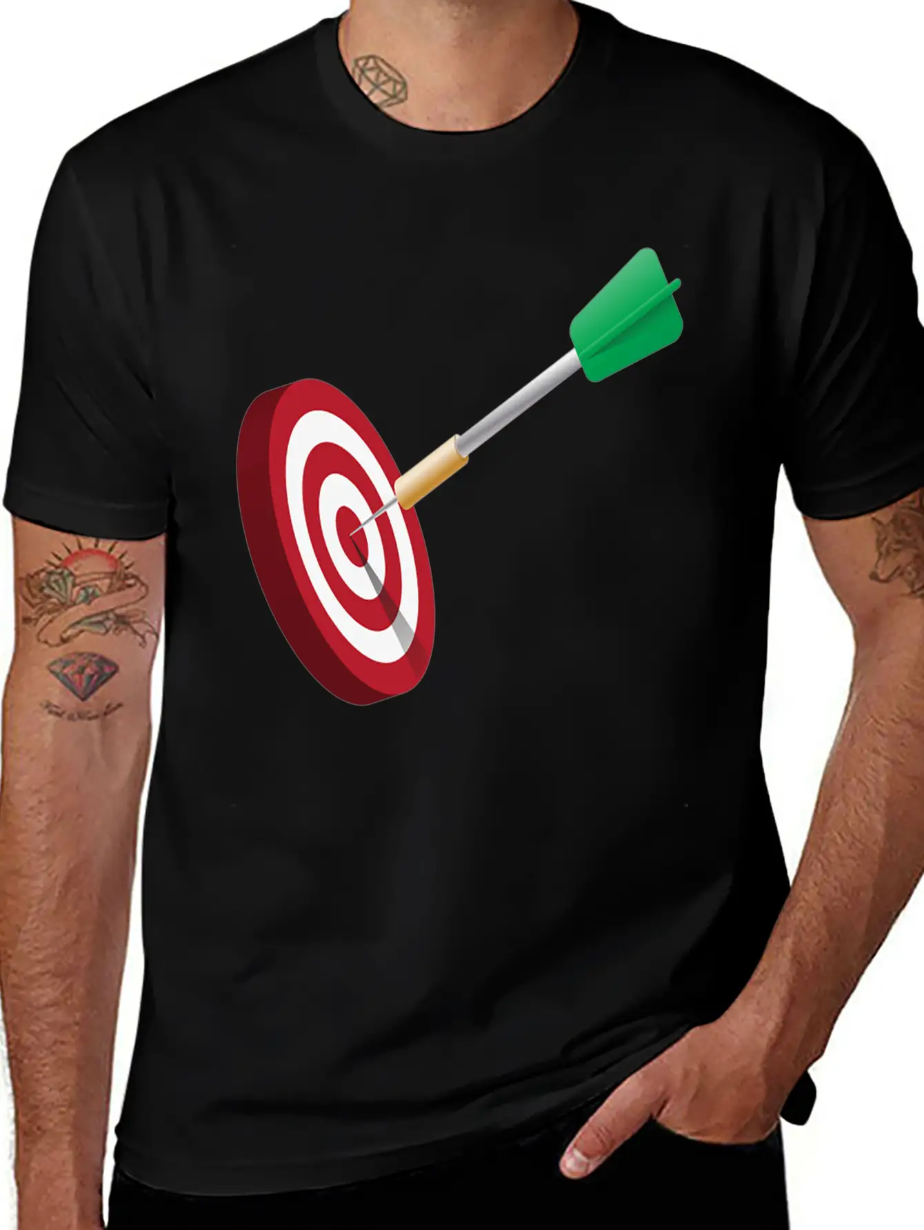Darts Target Zielscheibe Dartpfeile Pfeile Dartboa Unisex Casual T-Shirt – Clean Design For Daily Comfort