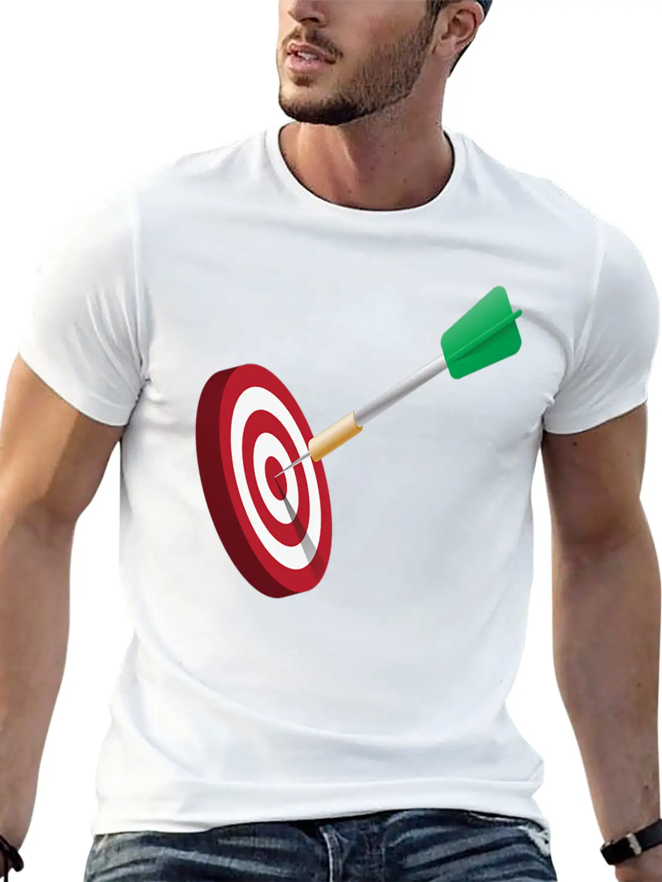 Darts Target Zielscheibe Dartpfeile Pfeile Dartboa Unisex Casual T-Shirt – Clean Design For Daily Comfort