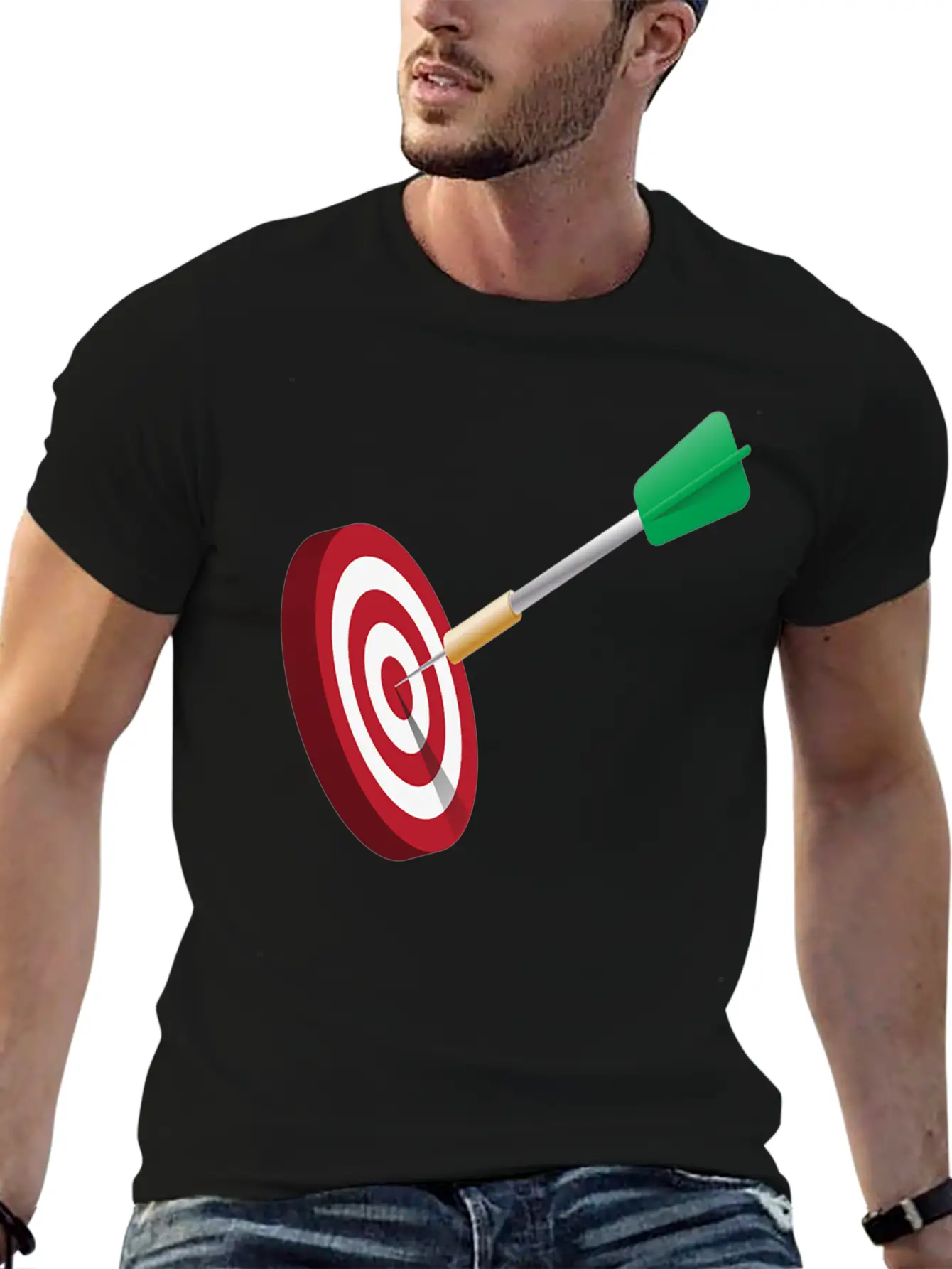 Darts Target Zielscheibe Dartpfeile Pfeile Dartboa Unisex Casual T-Shirt – Clean Design For Daily Comfort