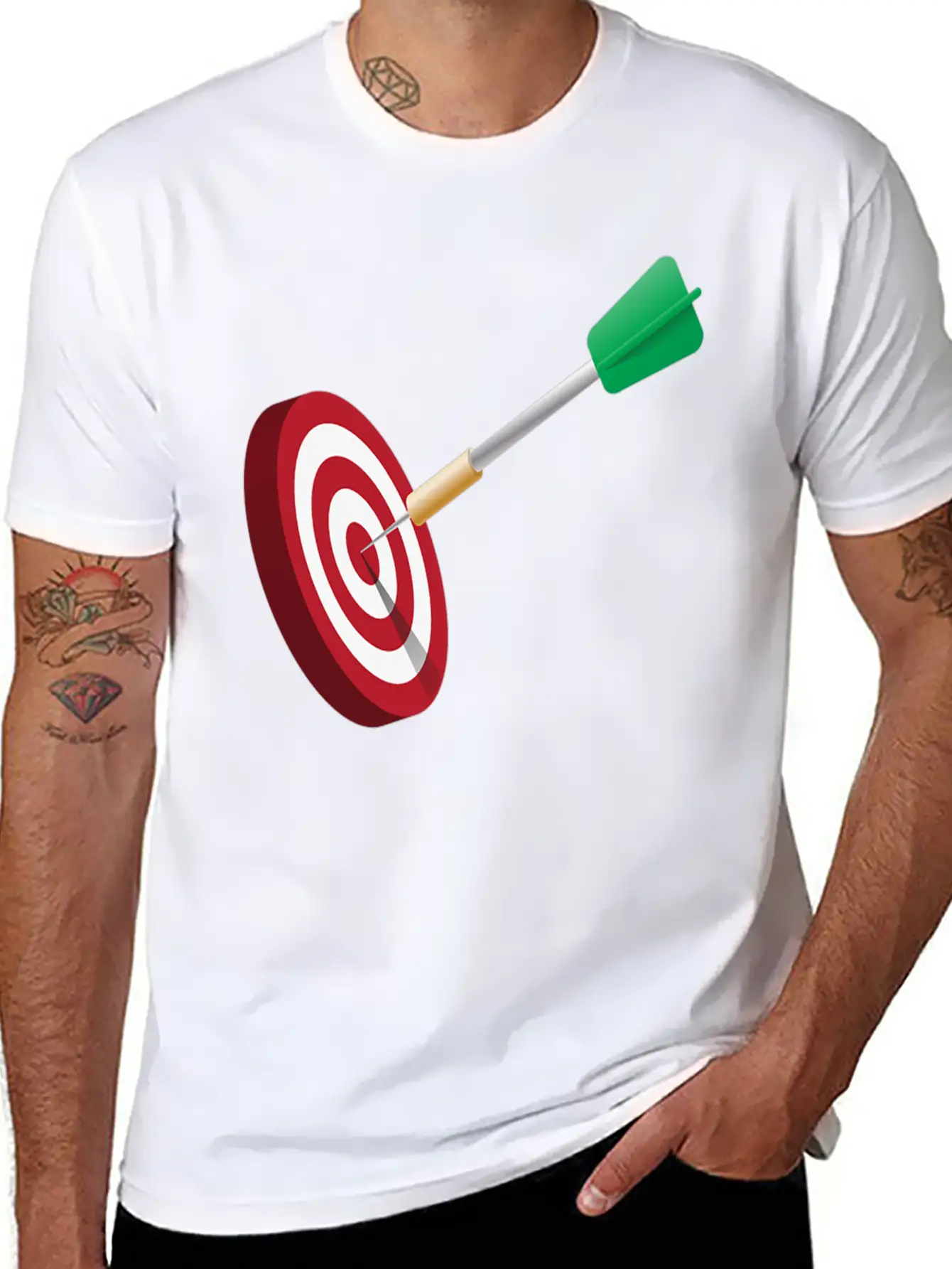 Darts Target Zielscheibe Dartpfeile Pfeile Dartboa Unisex Casual T-Shirt – Clean Design For Daily Comfort