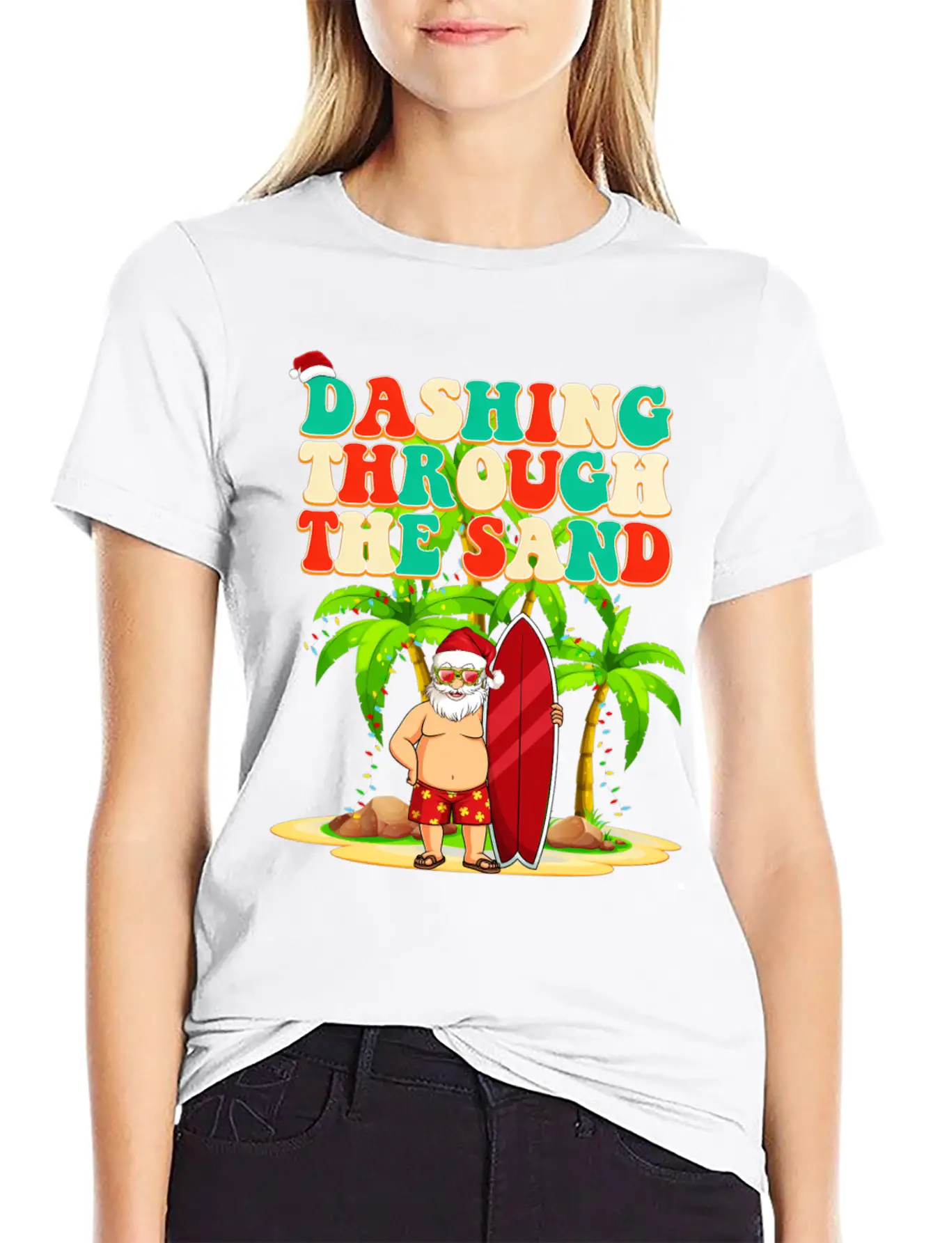Dashing Through The Sand In July Unisex Short Sleeve Soft Cotton T-Shirt – Casual Everyday Wear