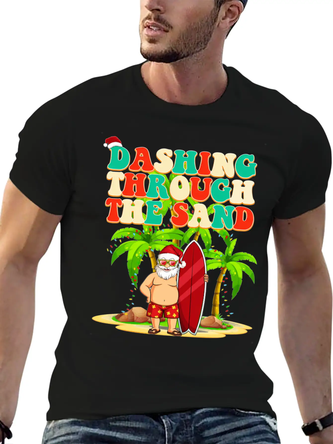Dashing Through The Sand In July Unisex Short Sleeve Soft Cotton T-Shirt – Casual Everyday Wear