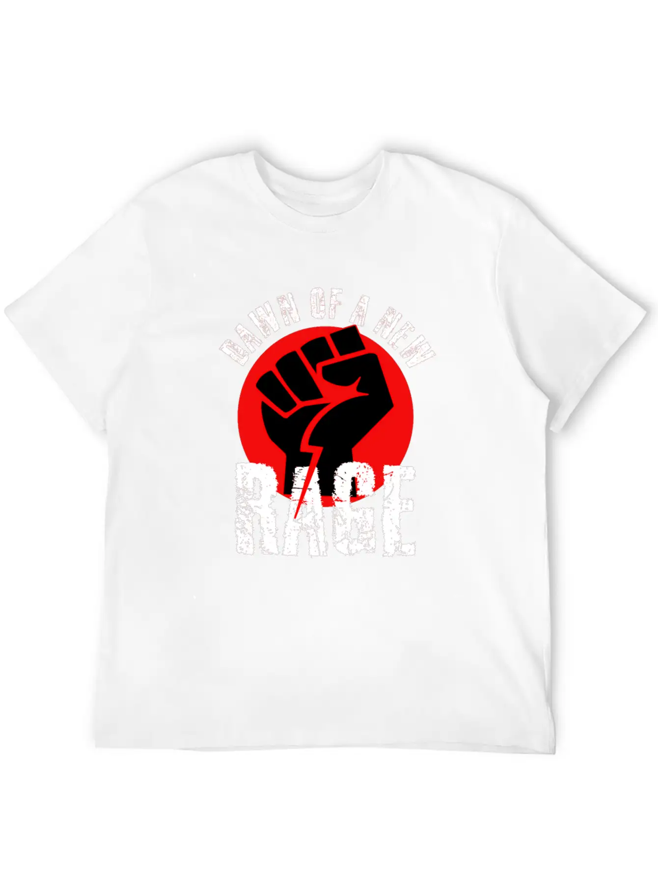 Dawn Of A New RAGE Civil Rights Retro Fist Design Basic Graphic T-Shirt – Daily Comfort In Soft Cotton