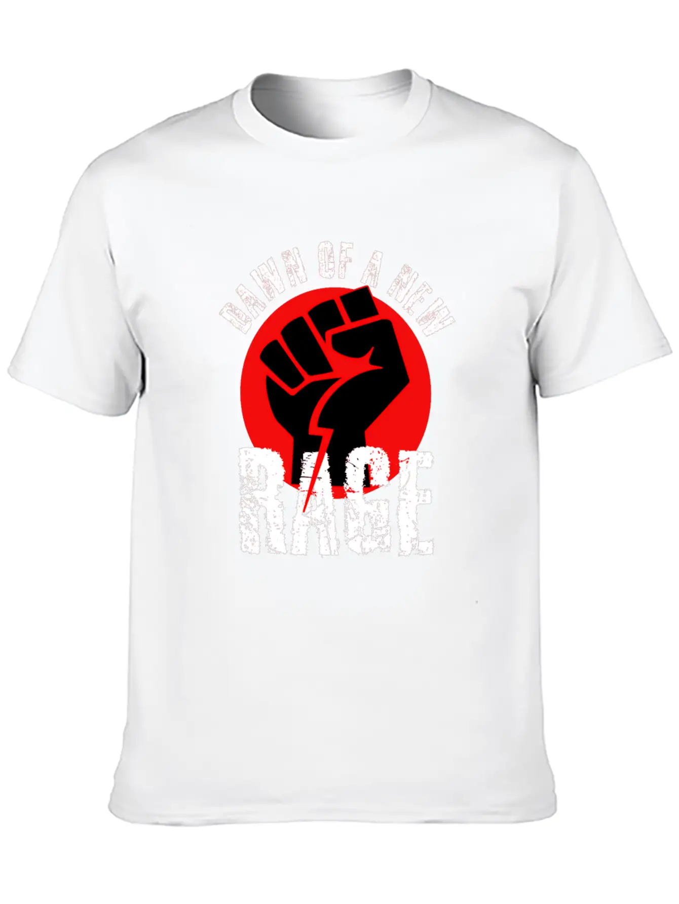 Dawn Of A New RAGE Civil Rights Retro Fist Design Basic Graphic T-Shirt – Daily Comfort In Soft Cotton
