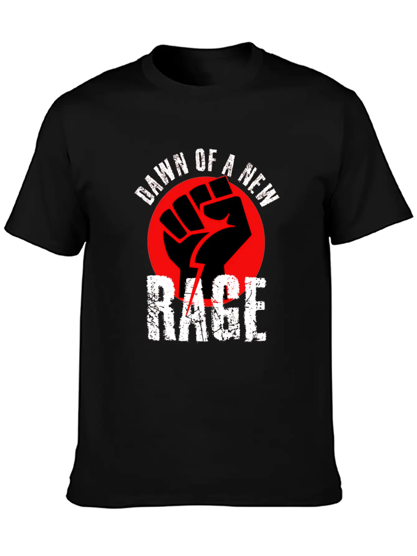 Dawn Of A New RAGE Civil Rights Retro Fist Design Basic Graphic T-Shirt – Daily Comfort In Soft Cotton