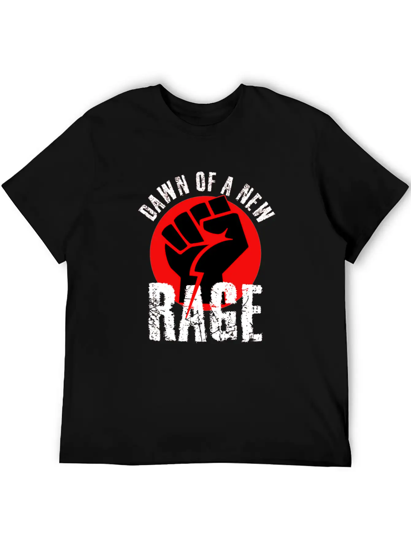 Dawn Of A New RAGE Civil Rights Retro Fist Design Basic Graphic T-Shirt – Daily Comfort In Soft Cotton