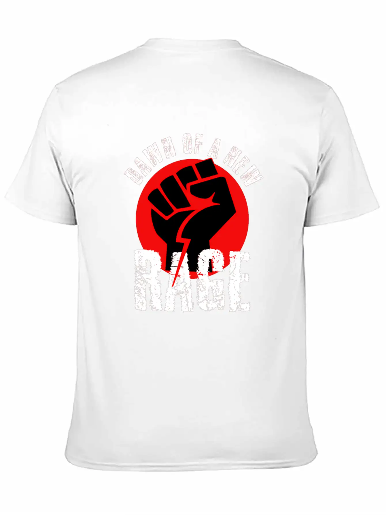 Dawn Of A New RAGE Civil Rights Retro Fist Design Basic Graphic T-Shirt – Daily Comfort In Soft Cotton