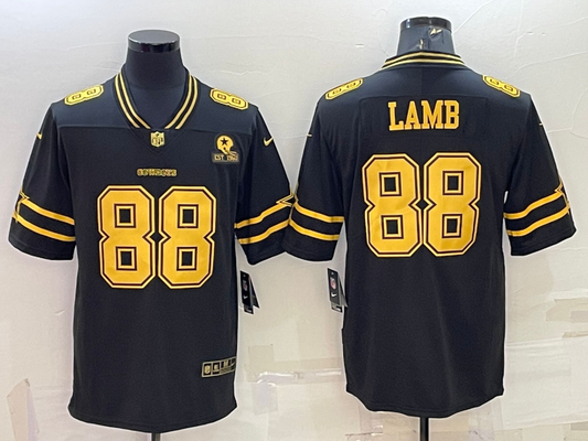 Men's Dallas Cowboys CeeDee Lamb #88 Black Team Game Jerseys