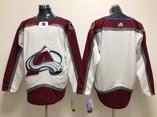 Men's Colorado Avalanche White Away Primegreen Authentic Blank Jerseys