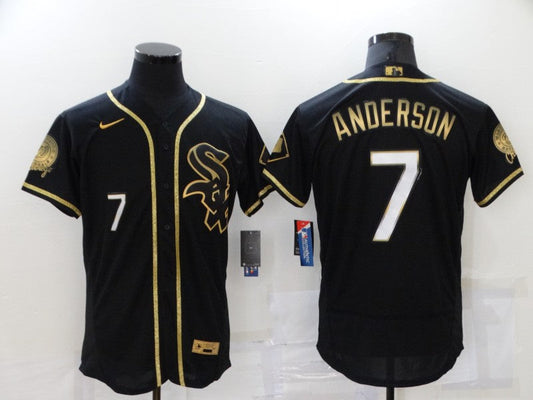 Men's Chicago White Sox Tim Anderson #7 Black Authentic Game Jerseys