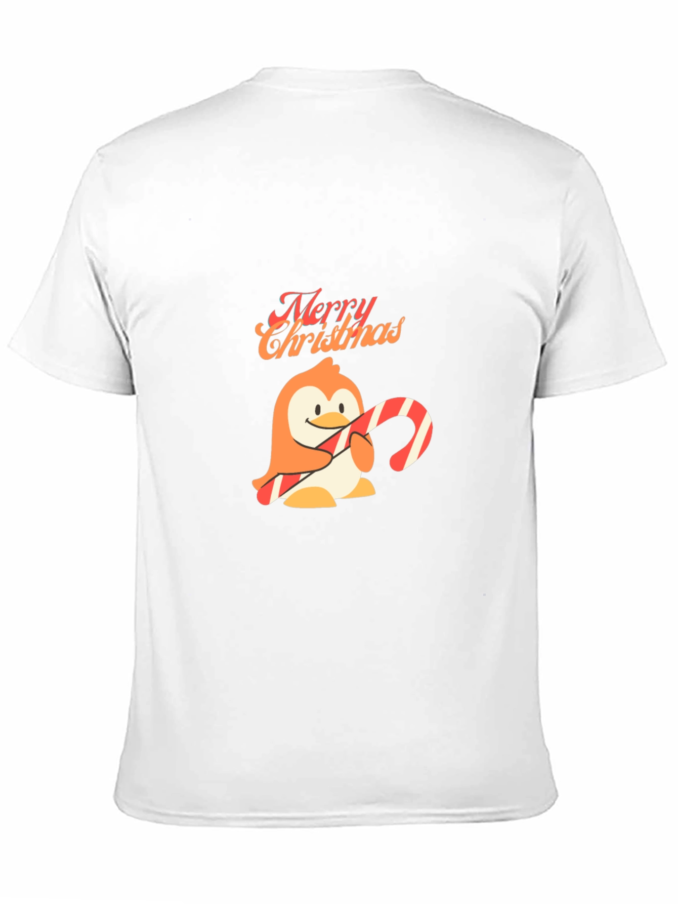 Festive Penguin Merry Christmas Black T-Shirt