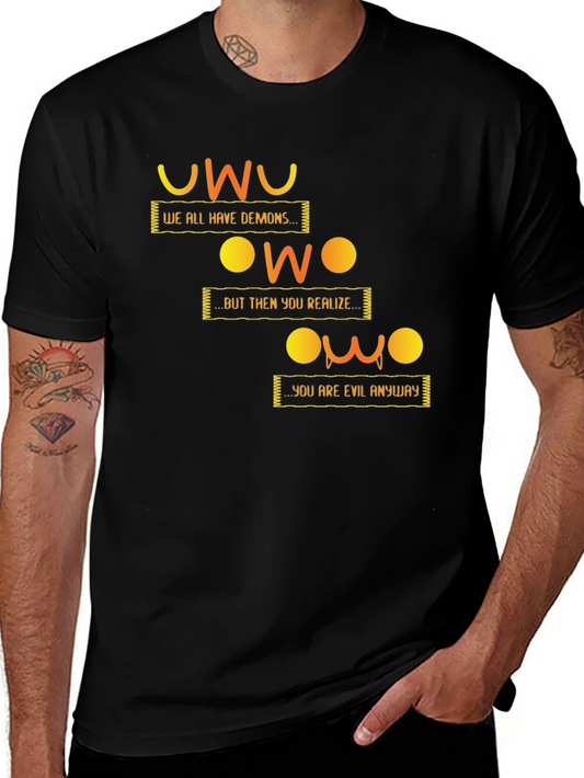 UwU Evil Demons Black T-Shirt
