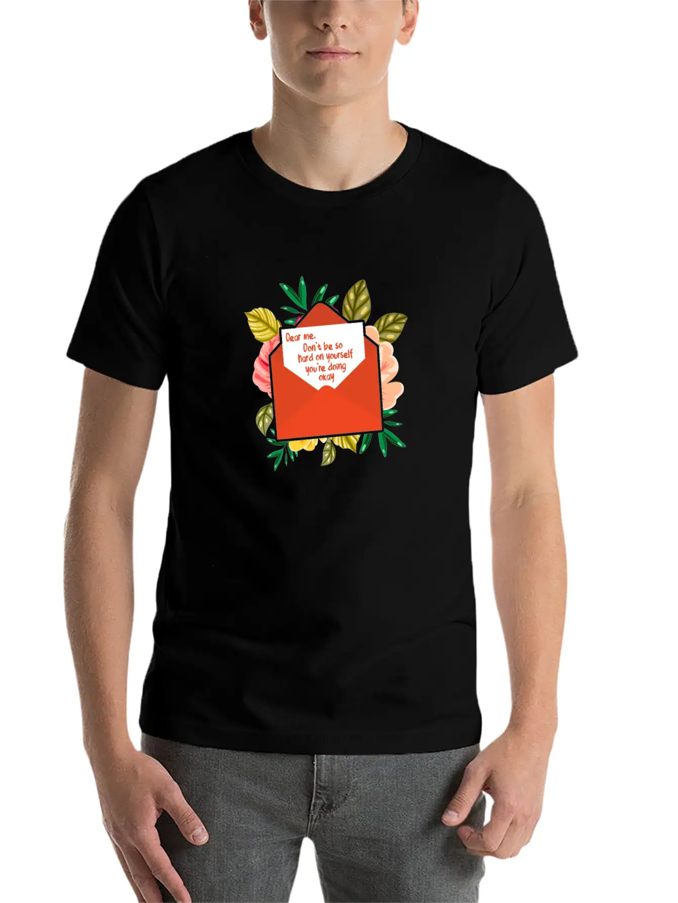Dear Me Don't Be So Hard On Yourself Mental Health Timeless Short Sleeve Tee – Comfy And Minimalist Design