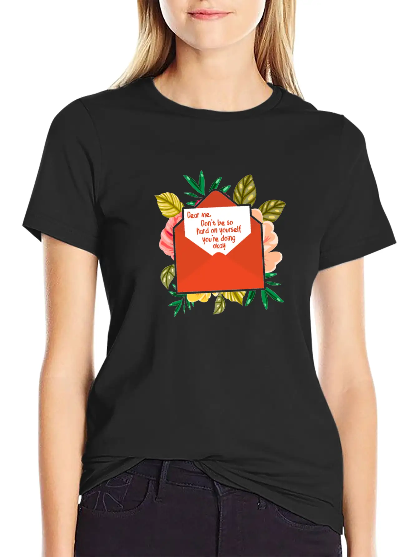 Dear Me Don't Be So Hard On Yourself Mental Health Timeless Short Sleeve Tee – Comfy And Minimalist Design