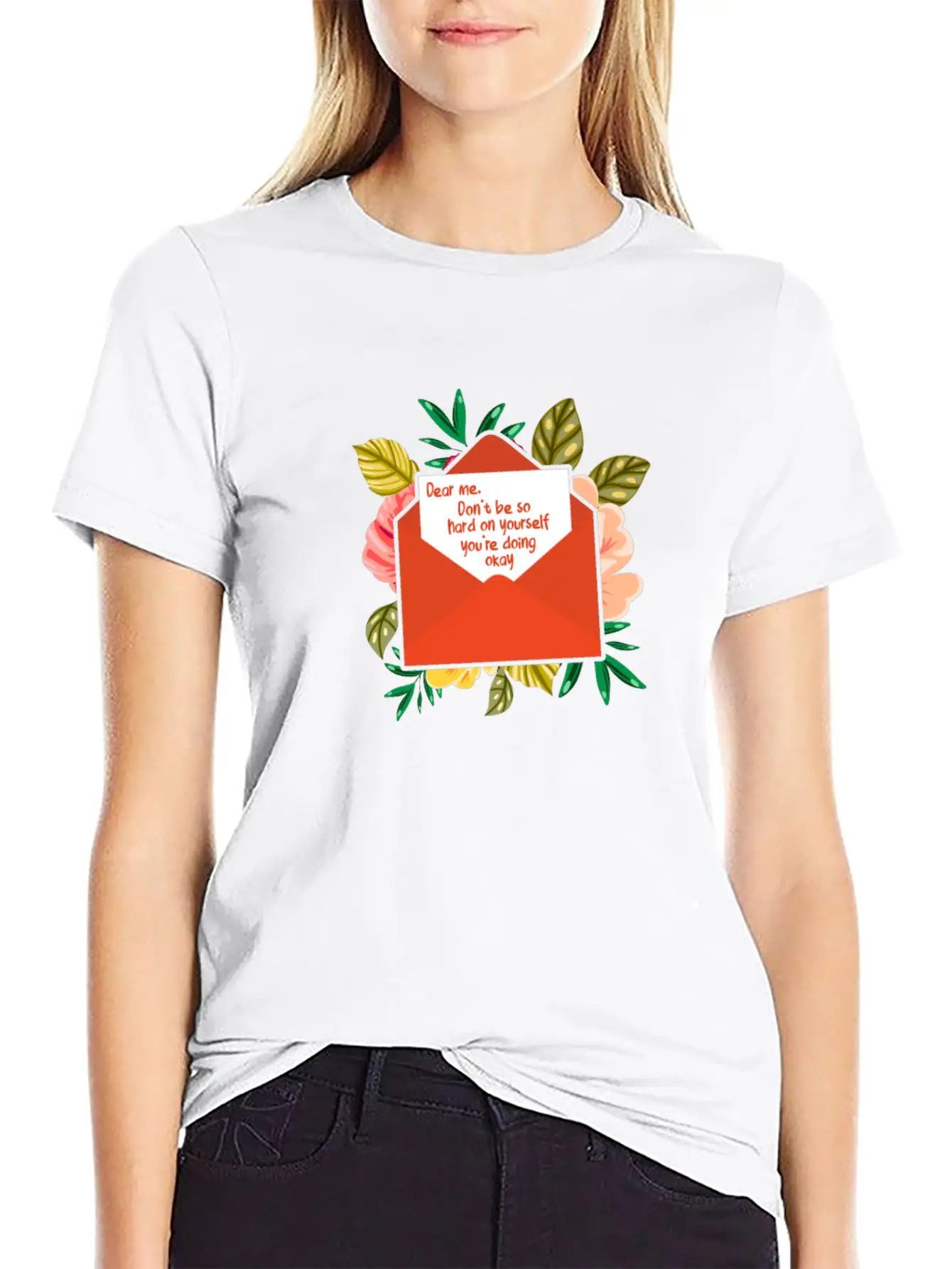 Dear Me Don't Be So Hard On Yourself Mental Health Timeless Short Sleeve Tee – Comfy And Minimalist Design