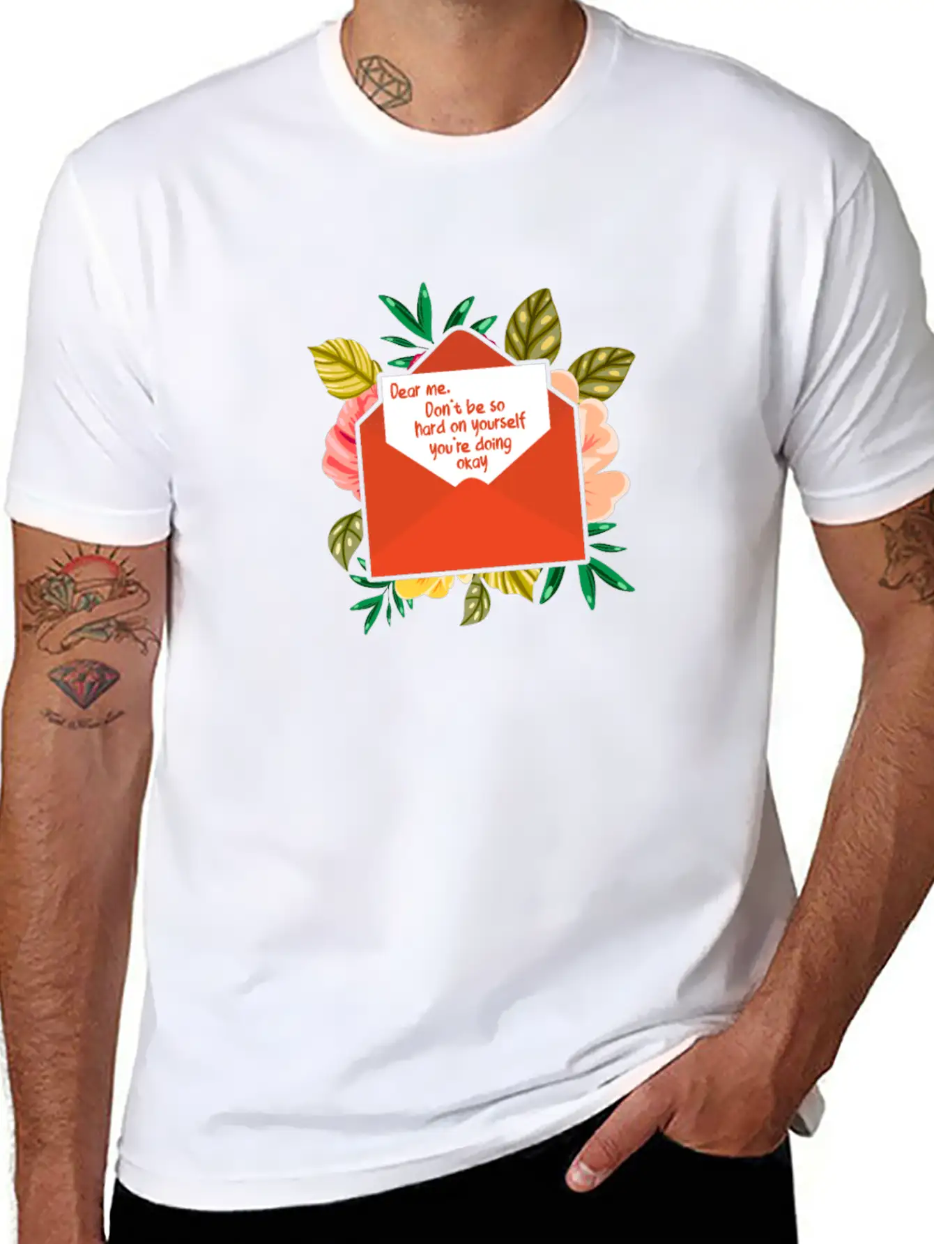 Dear Me Don't Be So Hard On Yourself Mental Health Timeless Short Sleeve Tee – Comfy And Minimalist Design