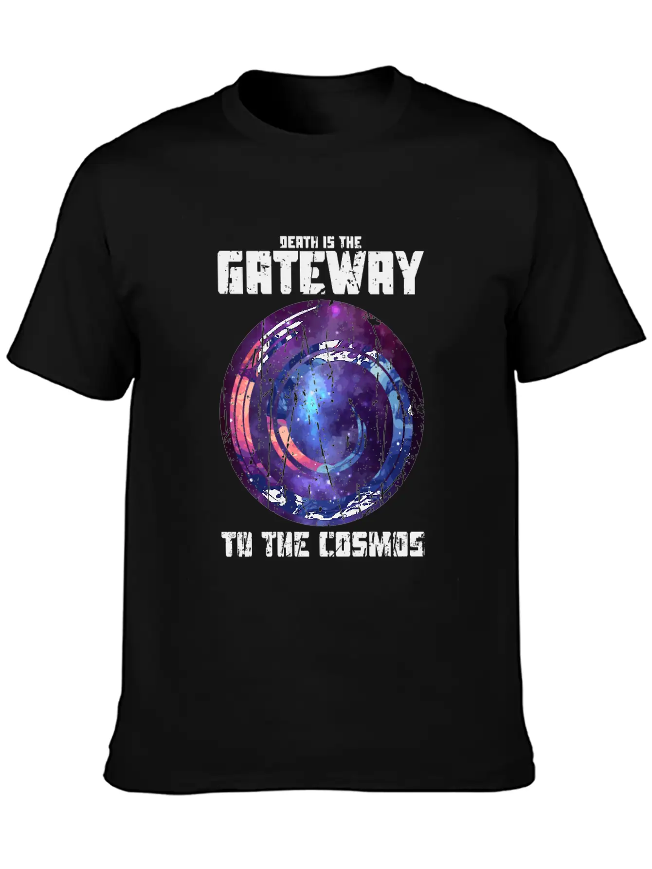 Death Is The Gateway To The Cosmos - Halloween Comfortable Minimalist Graphic Tee – Summer Style Essential