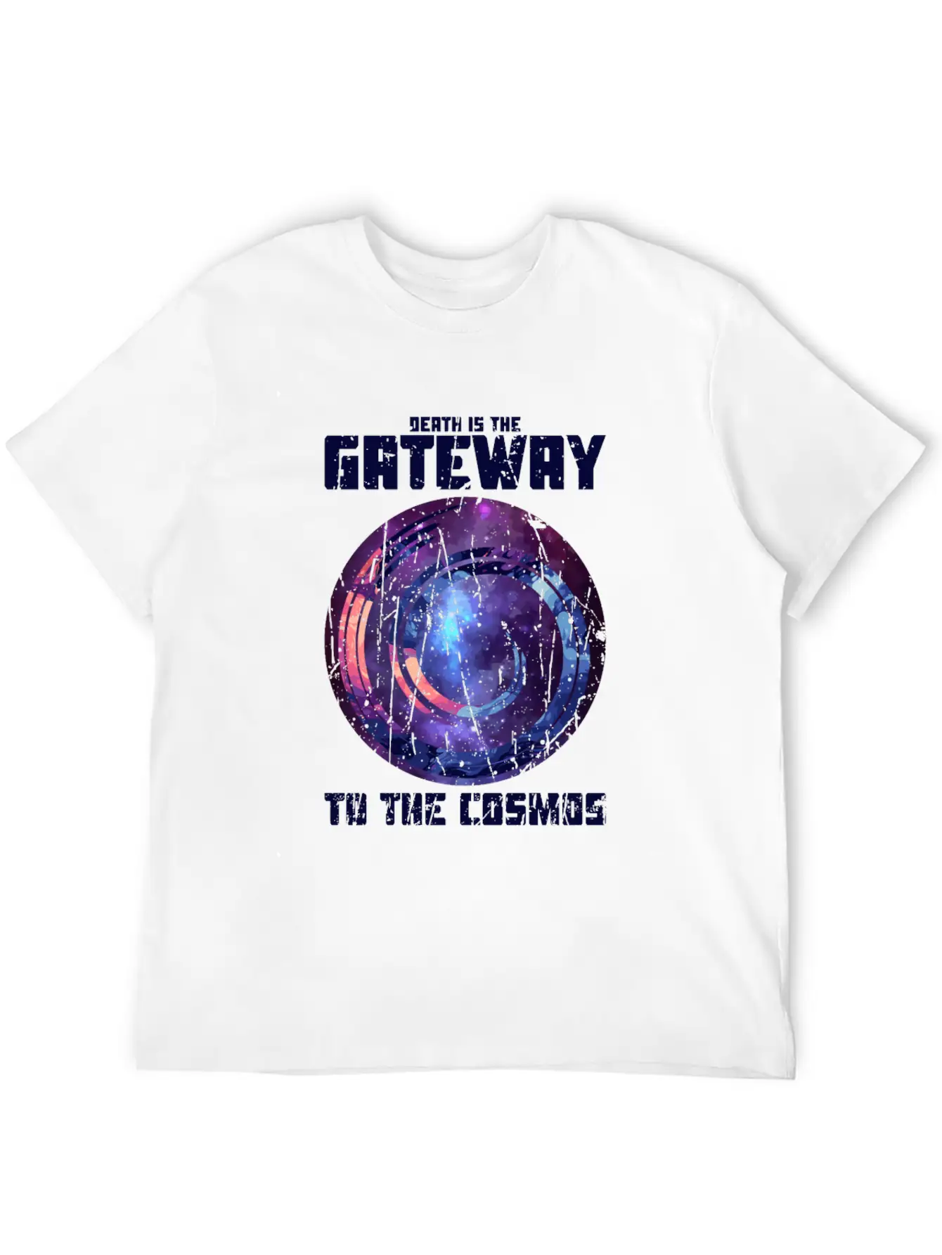 Death Is The Gateway To The Cosmos - Halloween Comfortable Minimalist Graphic Tee – Summer Style Essential