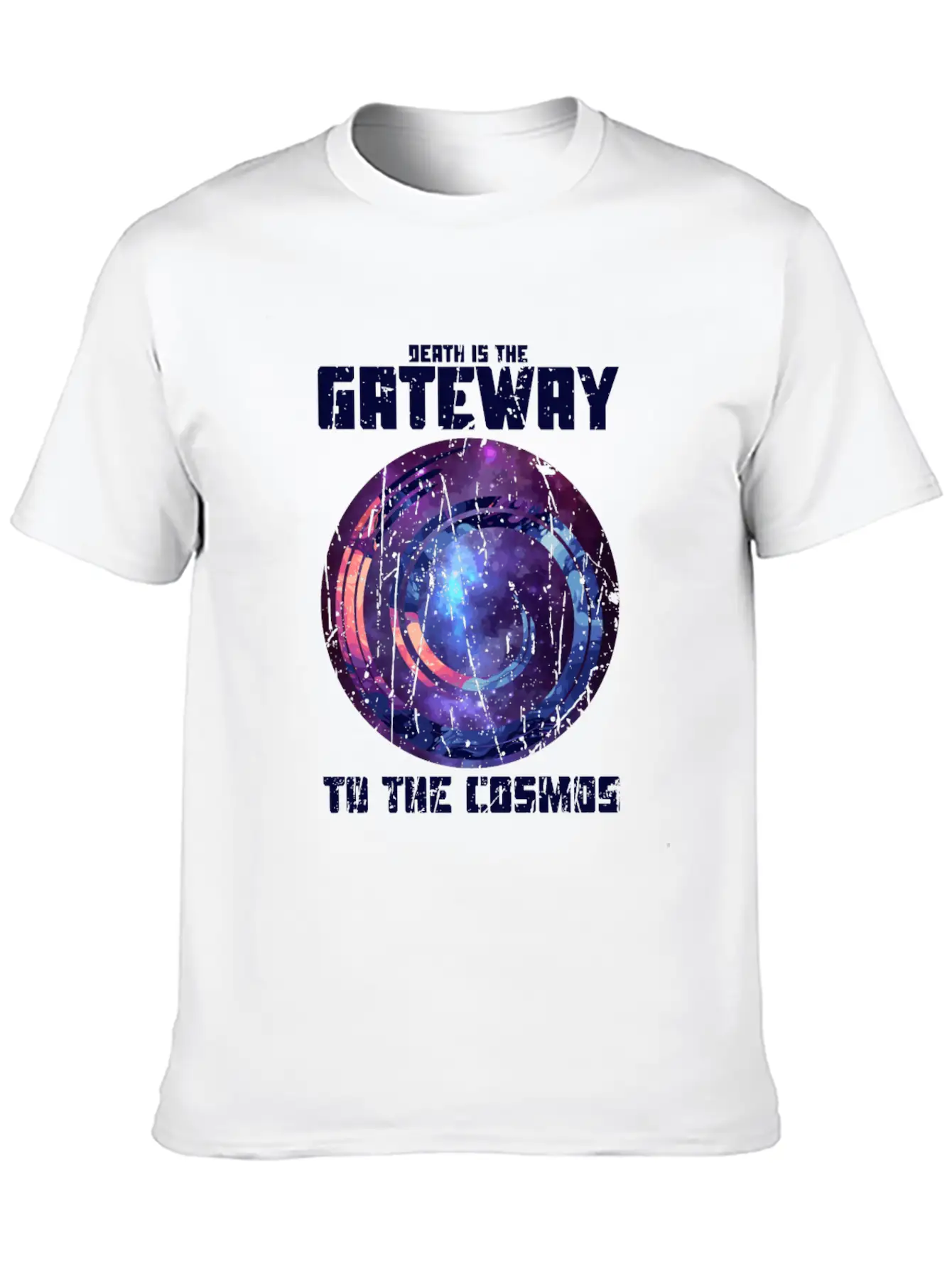 Death Is The Gateway To The Cosmos - Halloween Comfortable Minimalist Graphic Tee – Summer Style Essential