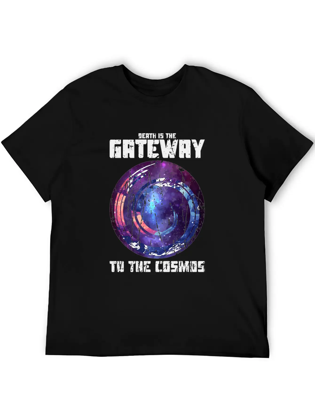 Death Is The Gateway To The Cosmos - Halloween Comfortable Minimalist Graphic Tee – Summer Style Essential