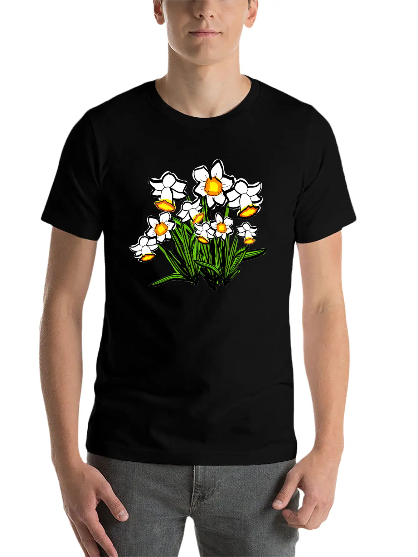 December Birth Flower Narcissus Timeless Short Sleeve Tee – Comfy And Minimalist Design