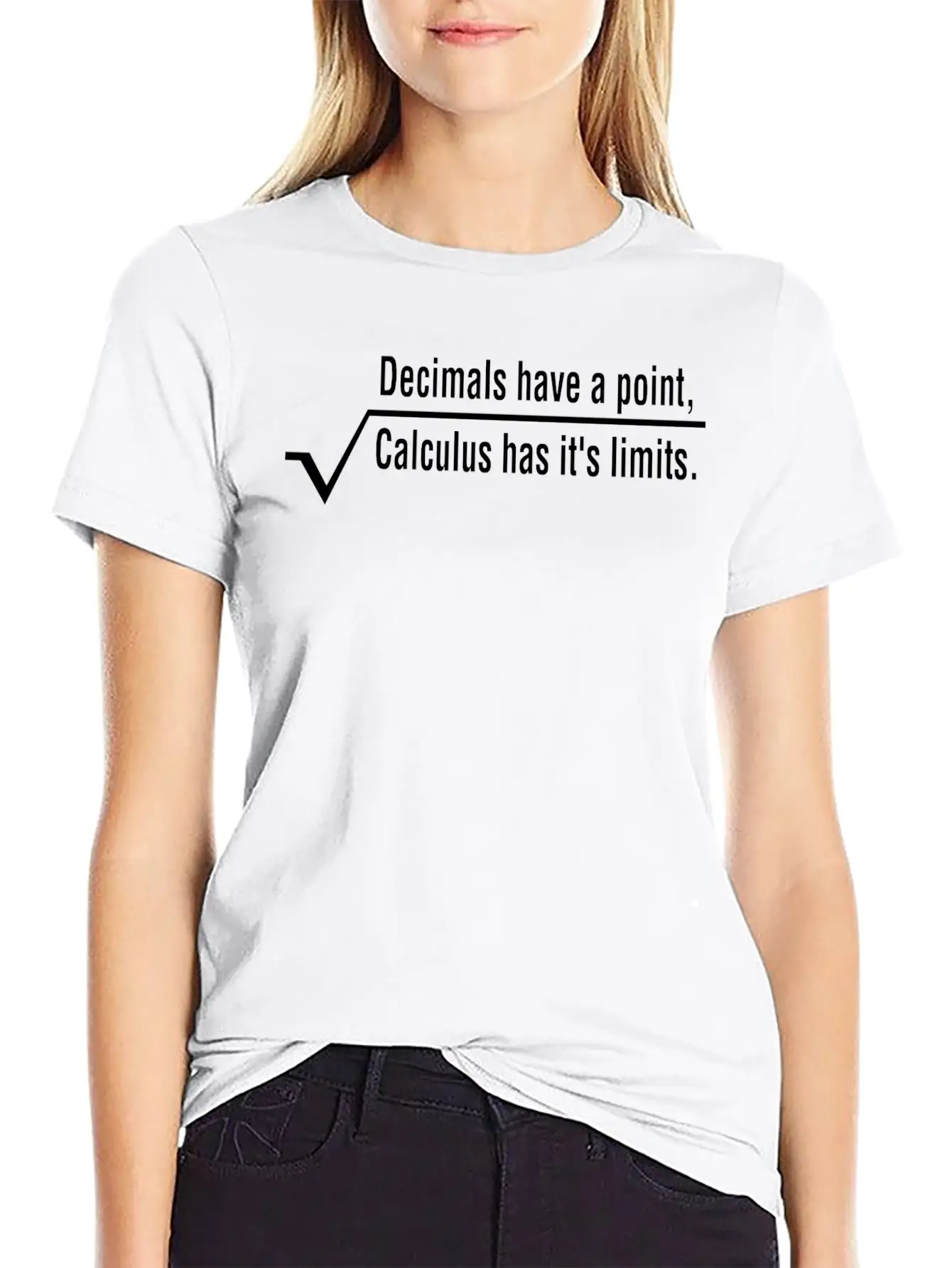 Decimals Have A Point Calculus Has Its Limits Math Basic Graphic T-Shirt – Daily Comfort In Soft Cotton