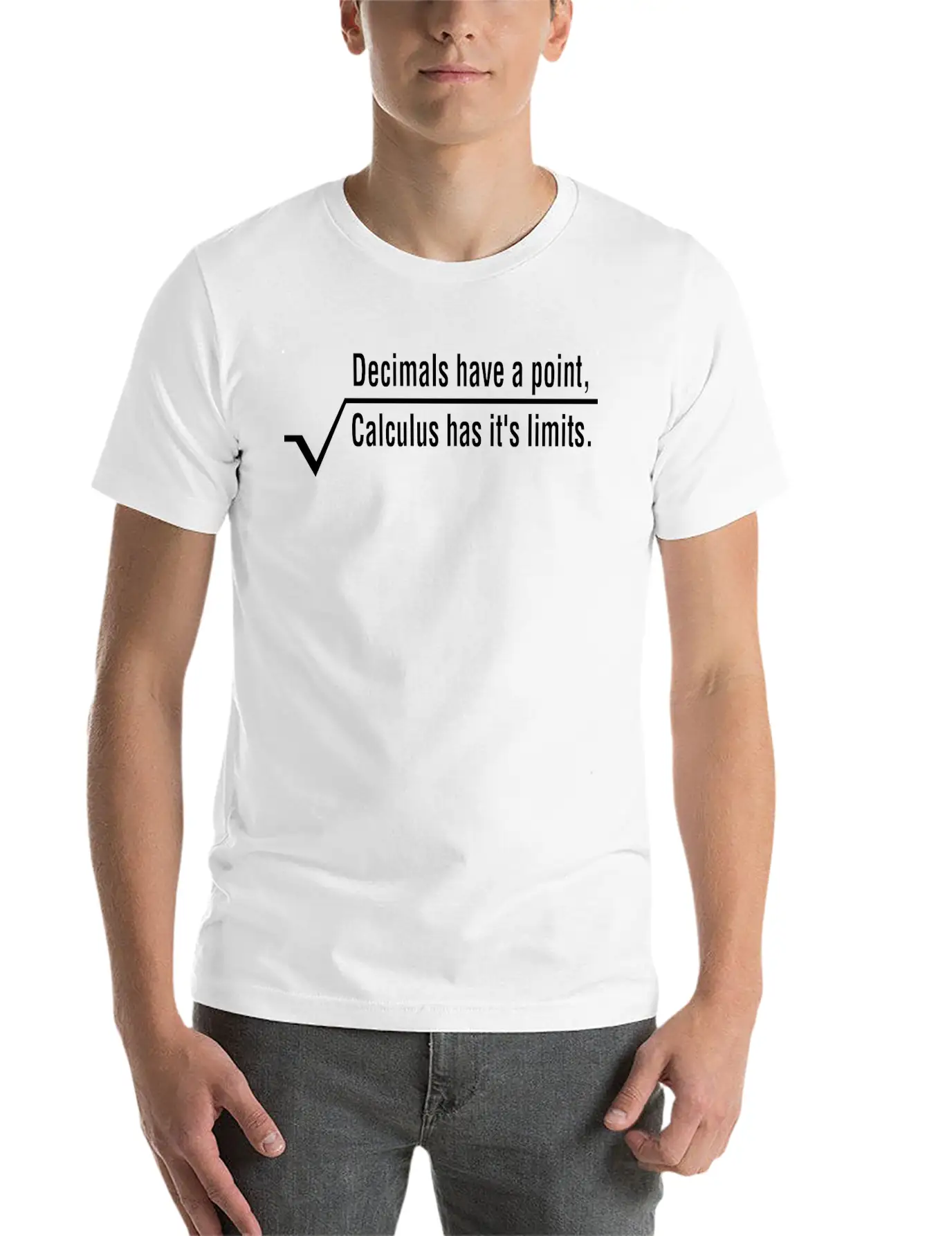 Decimals Have A Point Calculus Has Its Limits Math Basic Graphic T-Shirt – Daily Comfort In Soft Cotton
