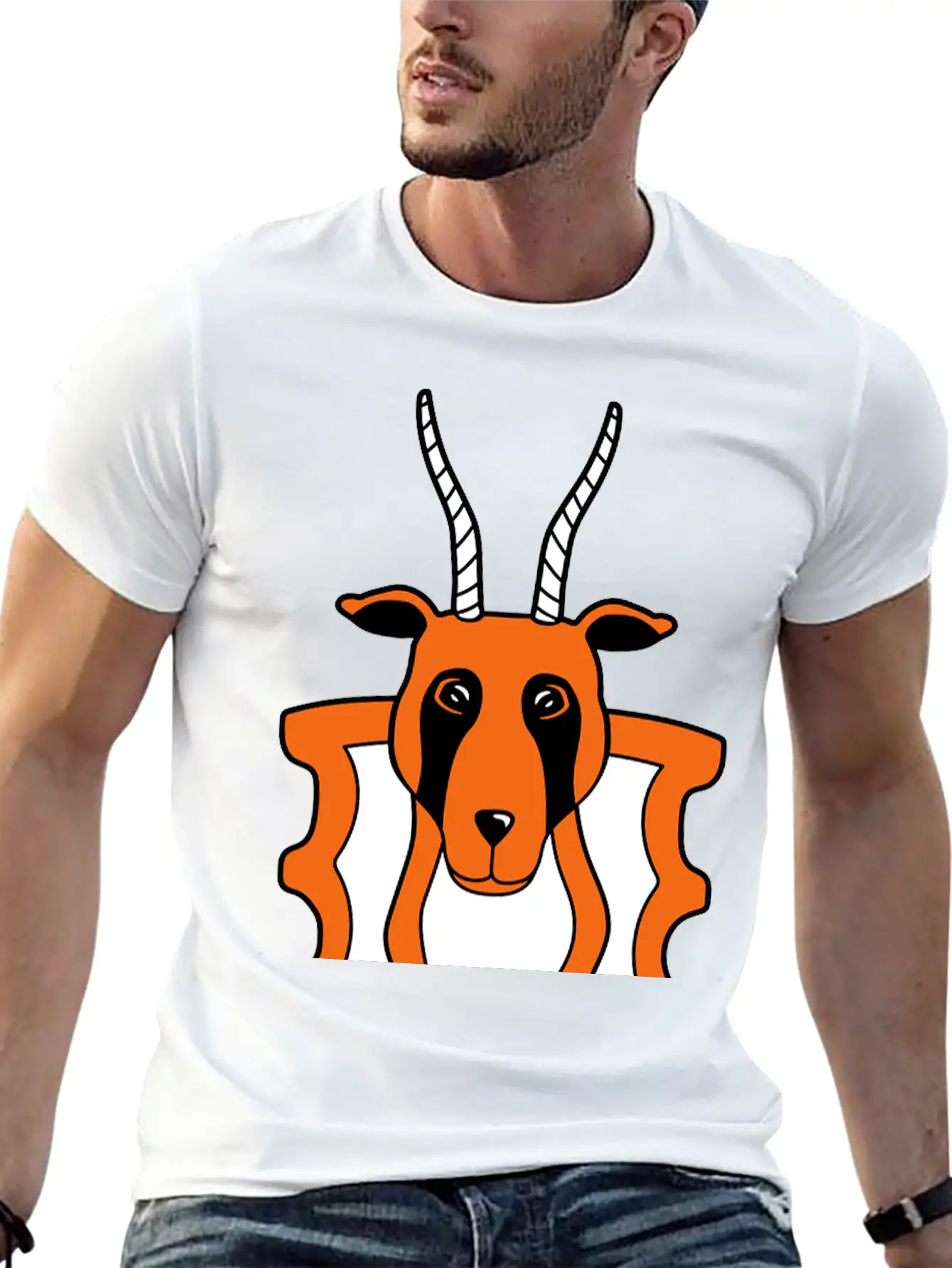 Decoration Antelope Wall Trophy Stylish Everyday T-Shirt – Unisex Basic Cotton Tee