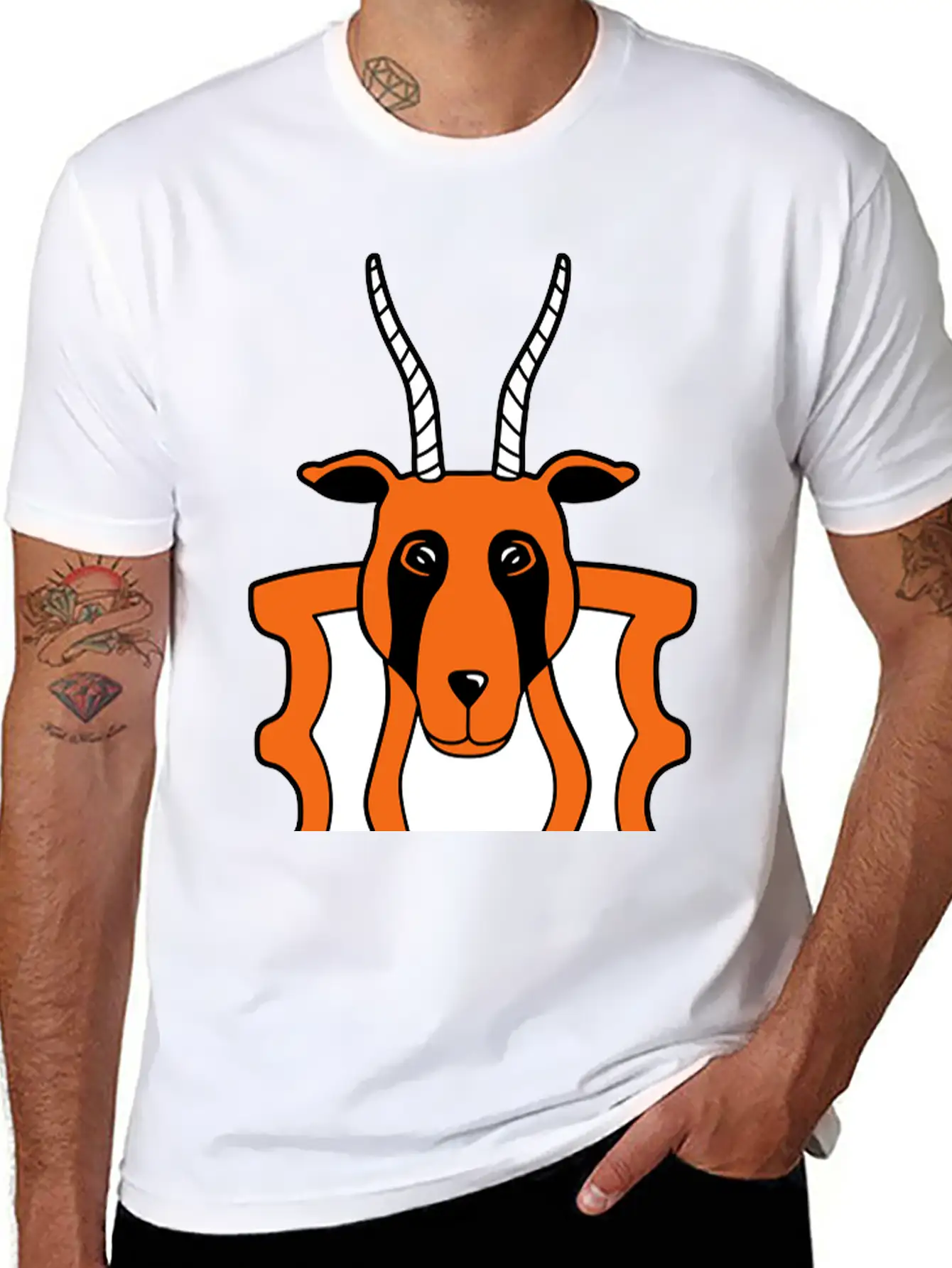 Decoration Antelope Wall Trophy Stylish Everyday T-Shirt – Unisex Basic Cotton Tee