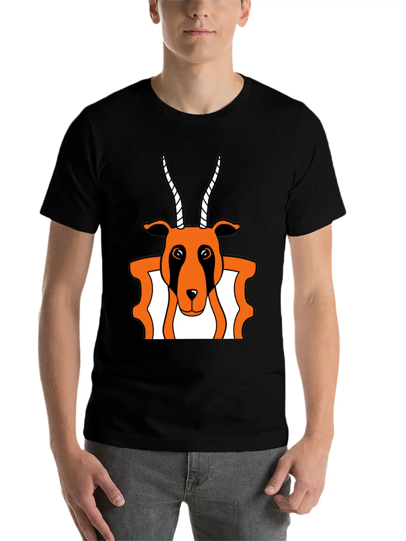 Decoration Antelope Wall Trophy Stylish Everyday T-Shirt – Unisex Basic Cotton Tee