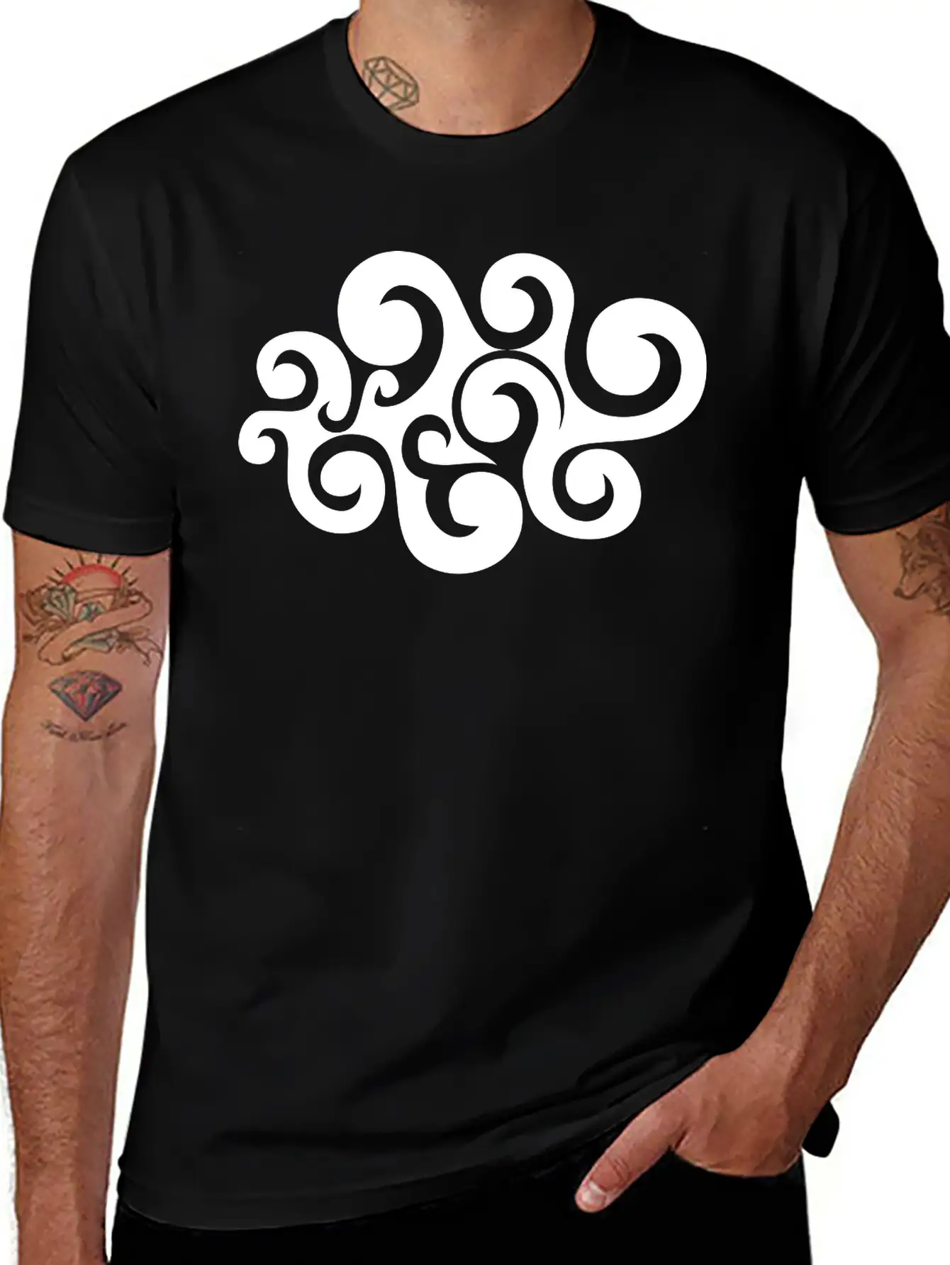 Decorative Cloud Unisex Short Sleeve Soft Cotton T-Shirt – Casual Everyday Wear