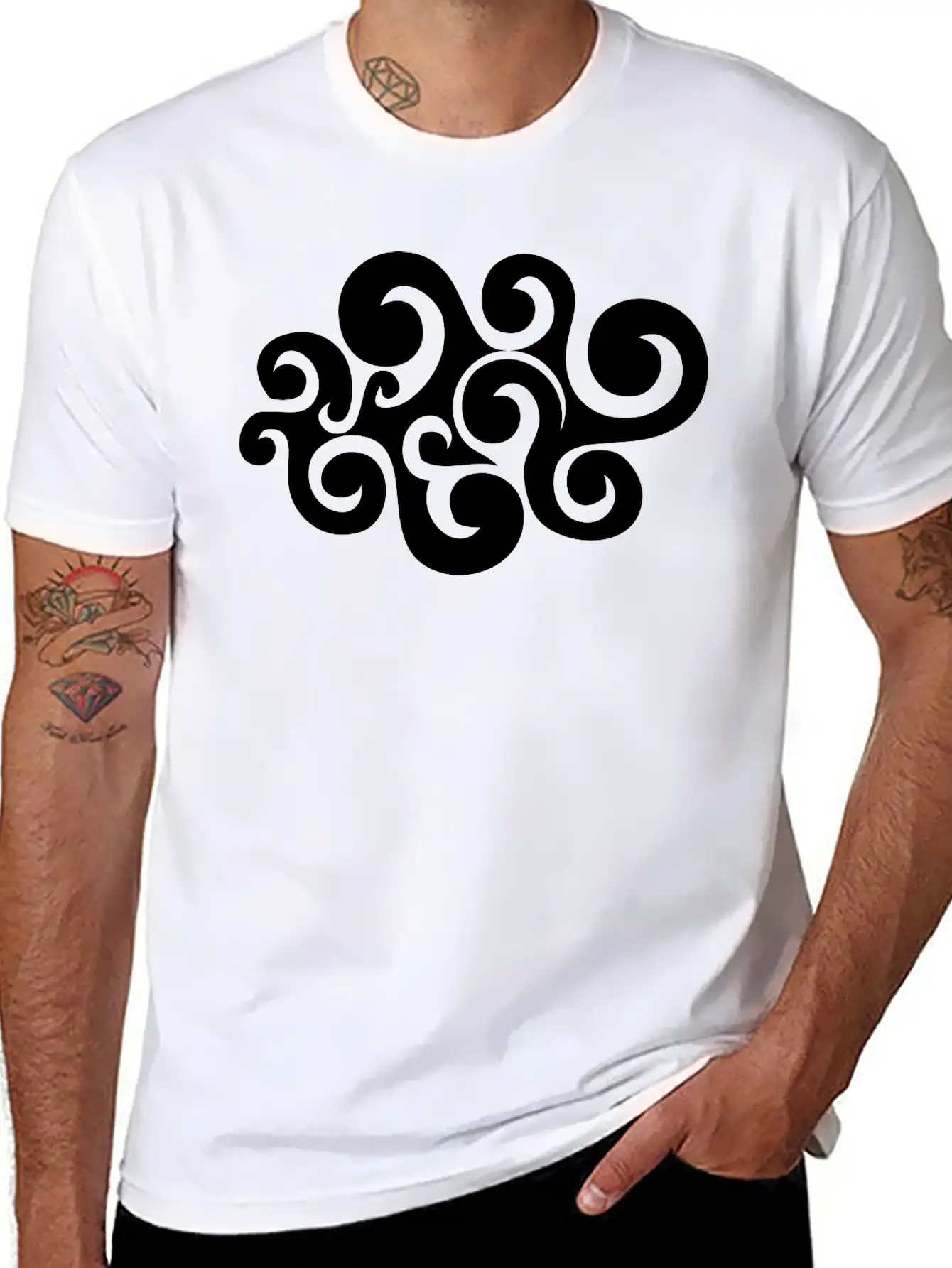 Decorative Cloud Unisex Short Sleeve Soft Cotton T-Shirt – Casual Everyday Wear
