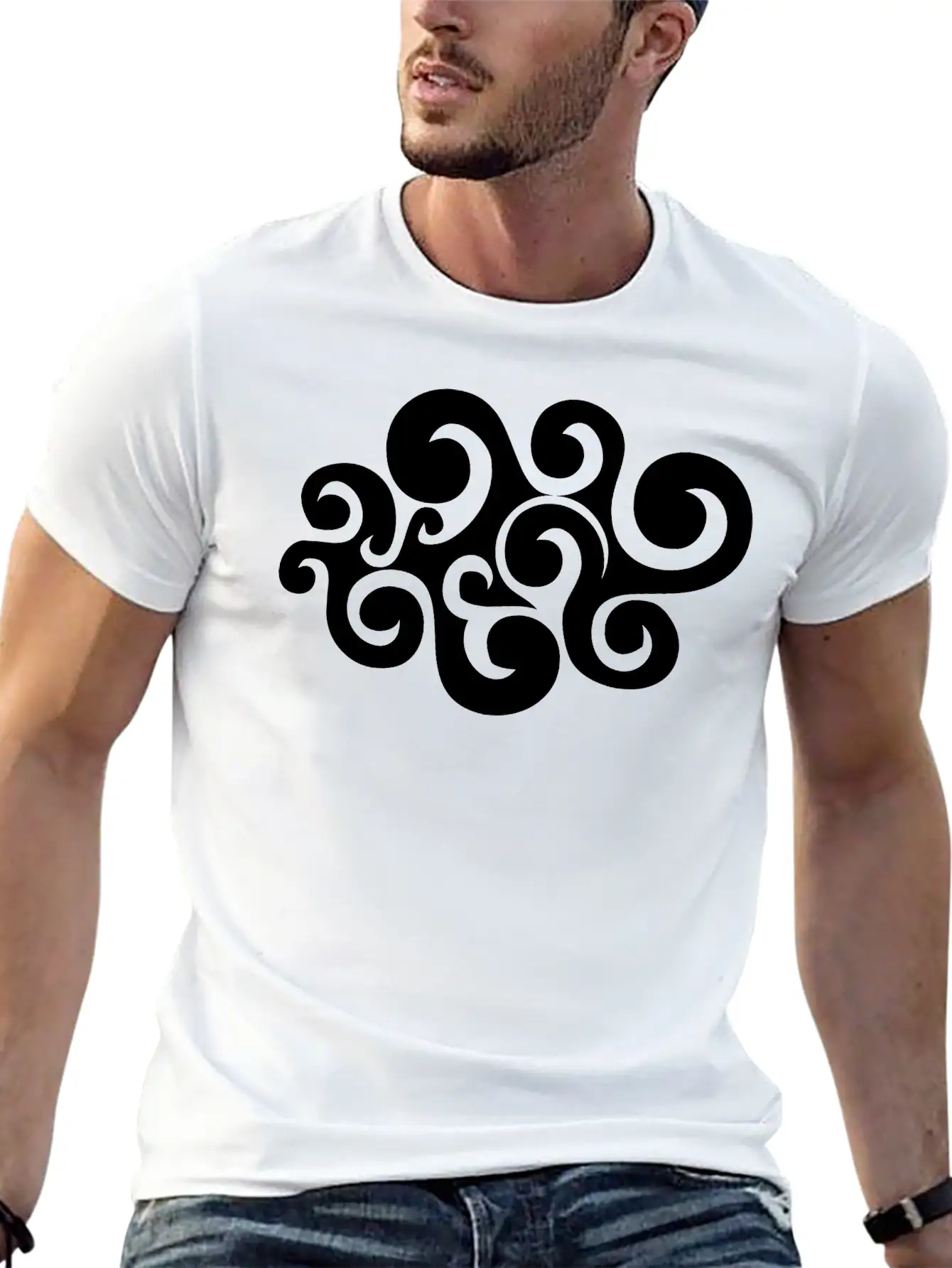Decorative Cloud Unisex Short Sleeve Soft Cotton T-Shirt – Casual Everyday Wear