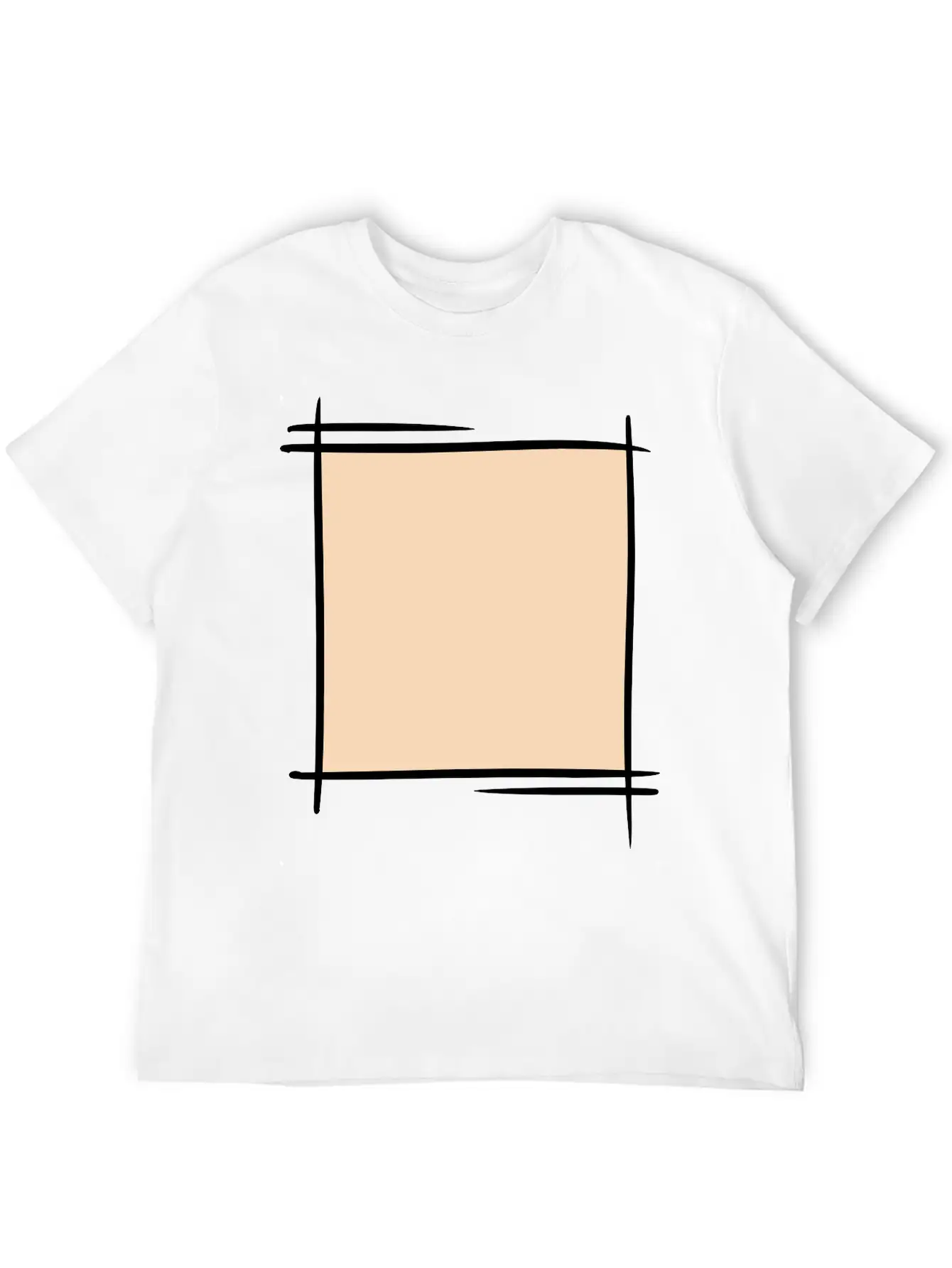 Decorative Photo Frame Template For Your Memories Unisex Short Sleeve Soft Cotton T-Shirt – Casual Everyday Wear