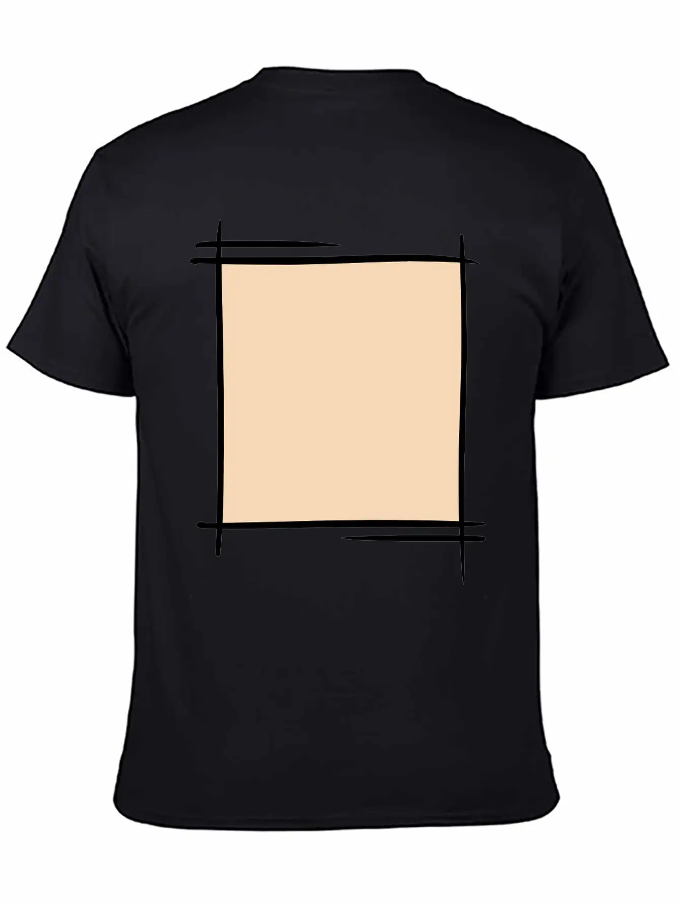 Decorative Photo Frame Template For Your Memories Unisex Short Sleeve Soft Cotton T-Shirt – Casual Everyday Wear