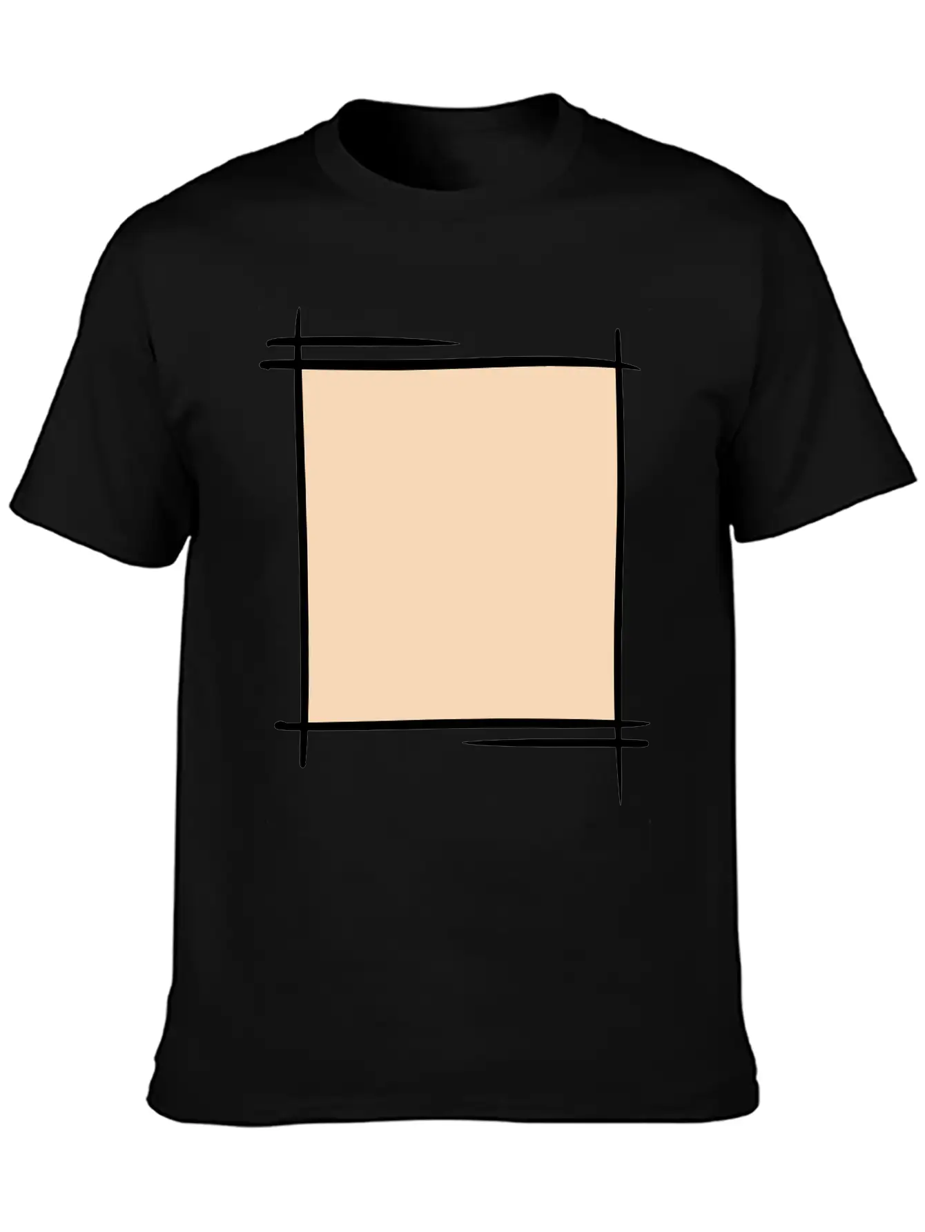 Decorative Photo Frame Template For Your Memories Unisex Short Sleeve Soft Cotton T-Shirt – Casual Everyday Wear