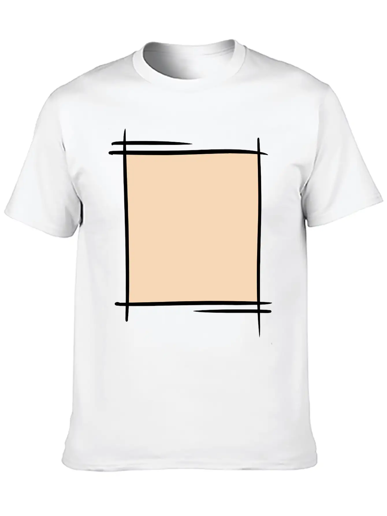 Decorative Photo Frame Template For Your Memories Unisex Short Sleeve Soft Cotton T-Shirt – Casual Everyday Wear