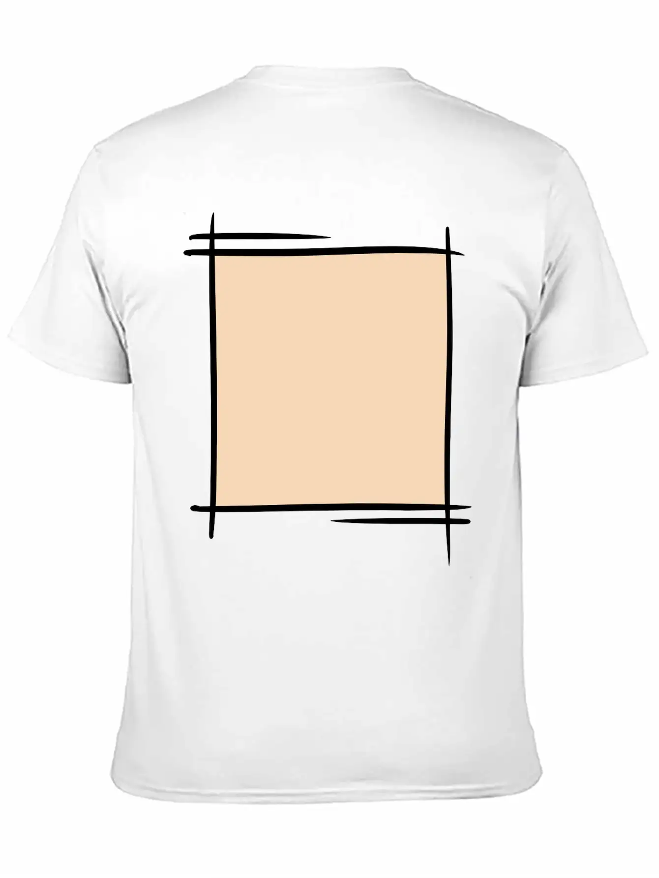 Decorative Photo Frame Template For Your Memories Unisex Short Sleeve Soft Cotton T-Shirt – Casual Everyday Wear