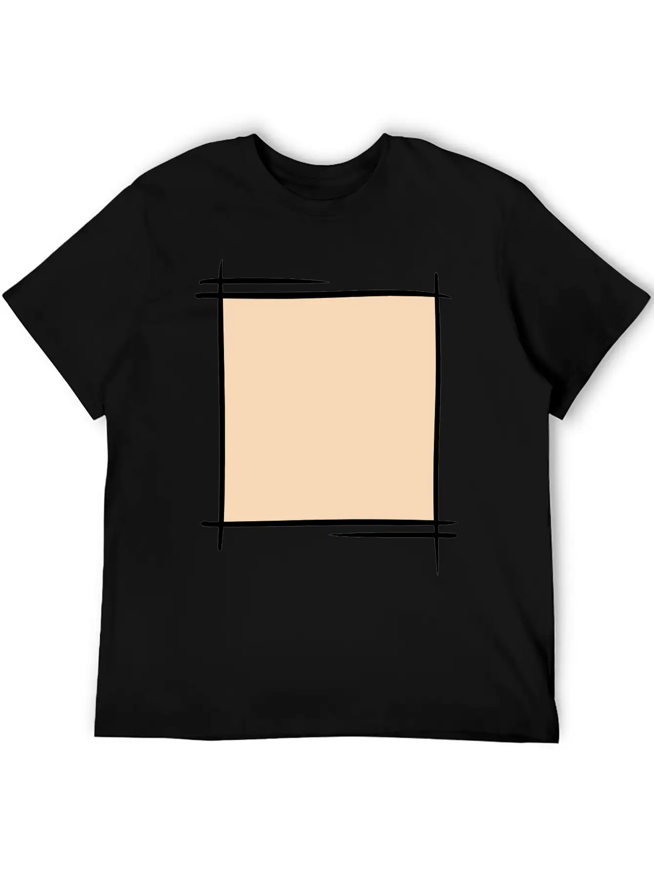 Decorative Photo Frame Template For Your Memories Unisex Short Sleeve Soft Cotton T-Shirt – Casual Everyday Wear
