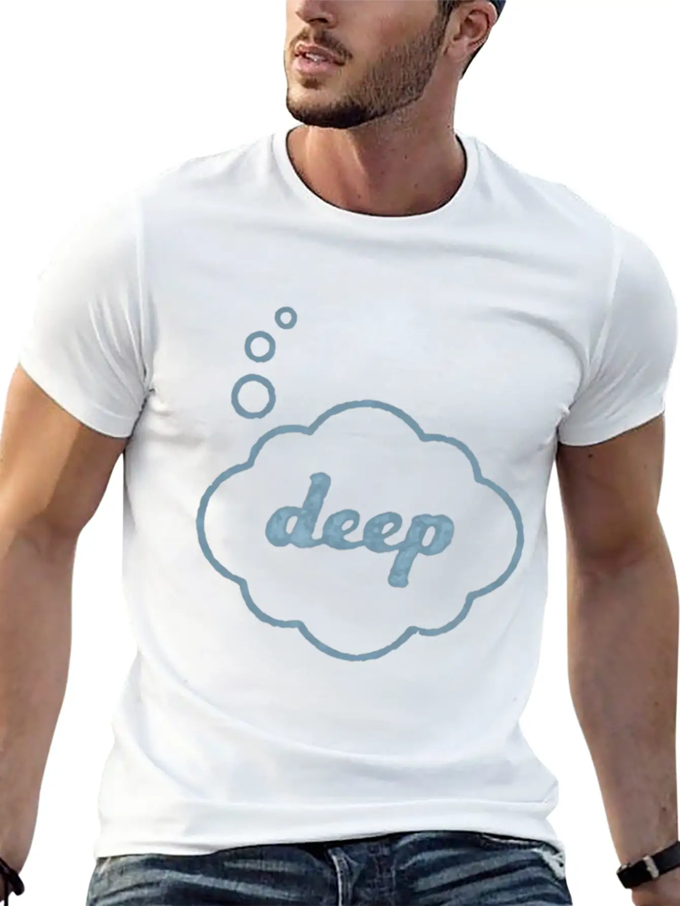 Deep Thought Funny Sarcasm Graphic For Men Women T Relaxed Everyday Tee – Lightweight And Durable Cotton