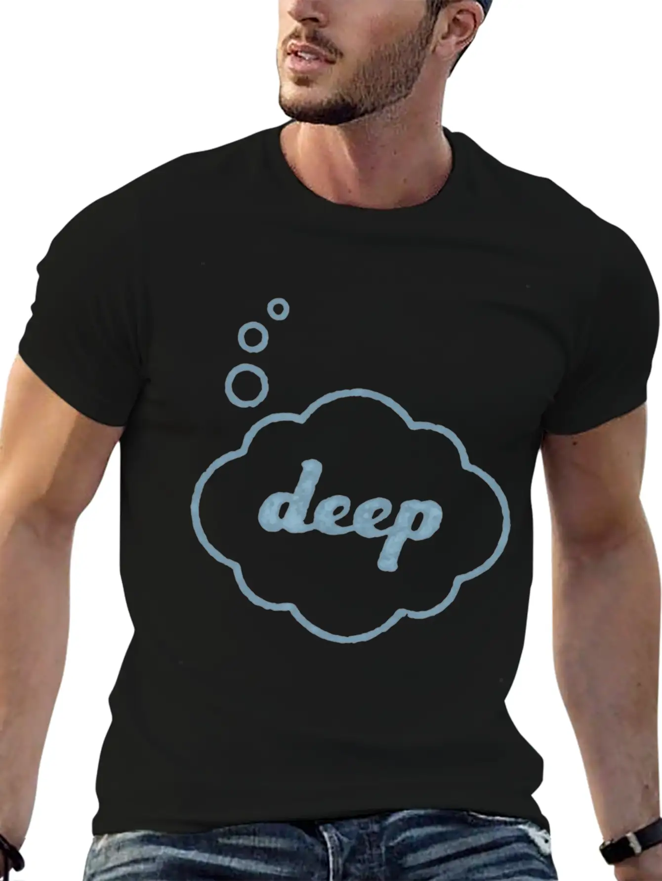 Deep Thought Funny Sarcasm Graphic For Men Women T Relaxed Everyday Tee – Lightweight And Durable Cotton