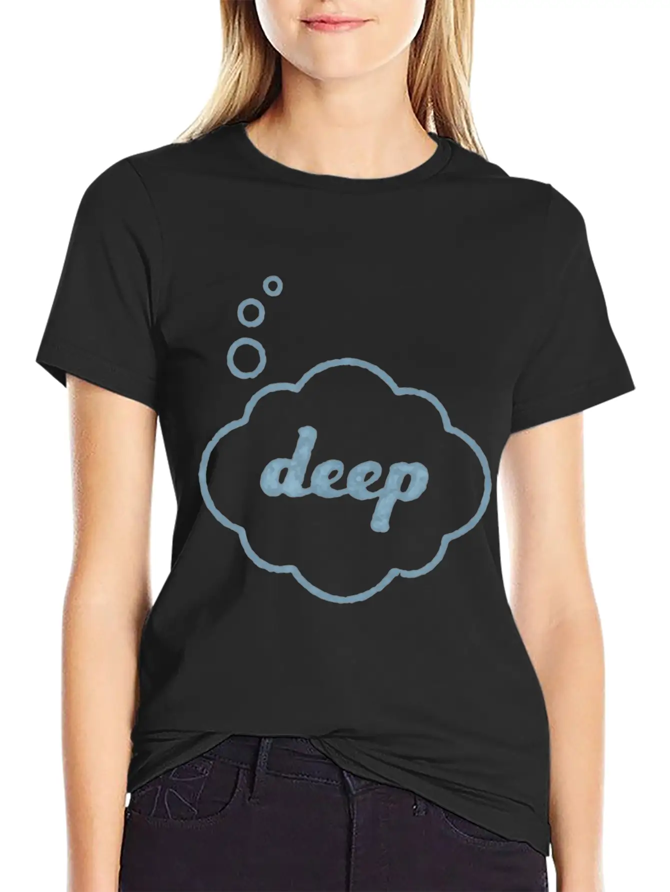 Deep Thought Funny Sarcasm Graphic For Men Women T Relaxed Everyday Tee – Lightweight And Durable Cotton