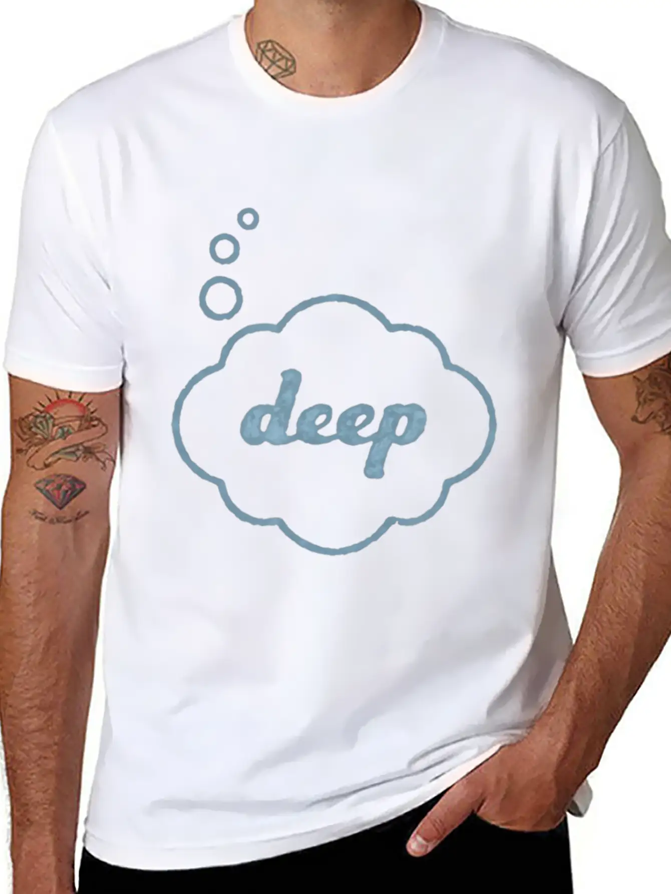 Deep Thought Funny Sarcasm Graphic For Men Women T Relaxed Everyday Tee – Lightweight And Durable Cotton