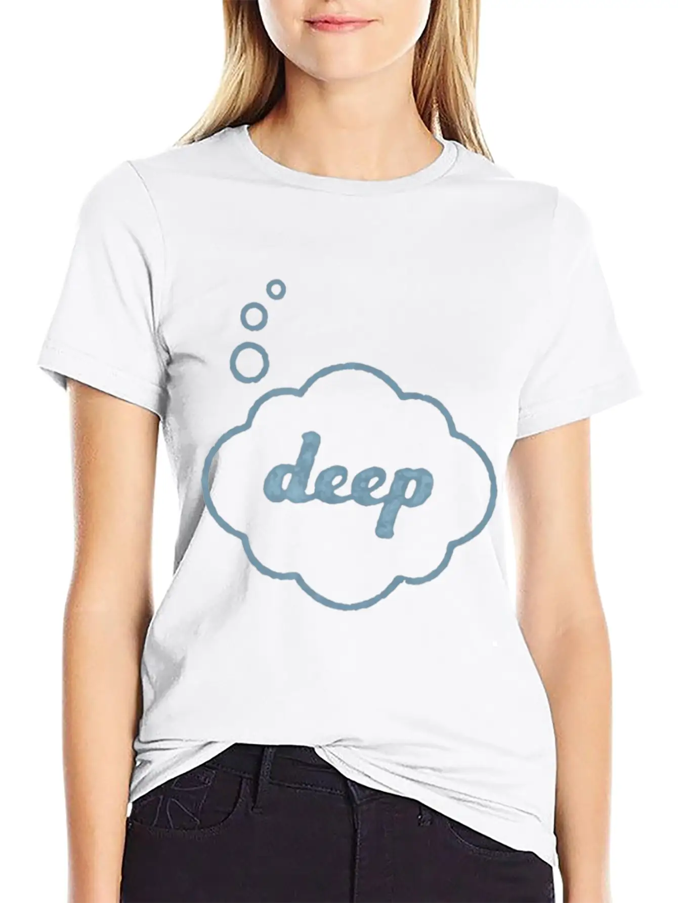 Deep Thought Funny Sarcasm Graphic For Men Women T Relaxed Everyday Tee – Lightweight And Durable Cotton